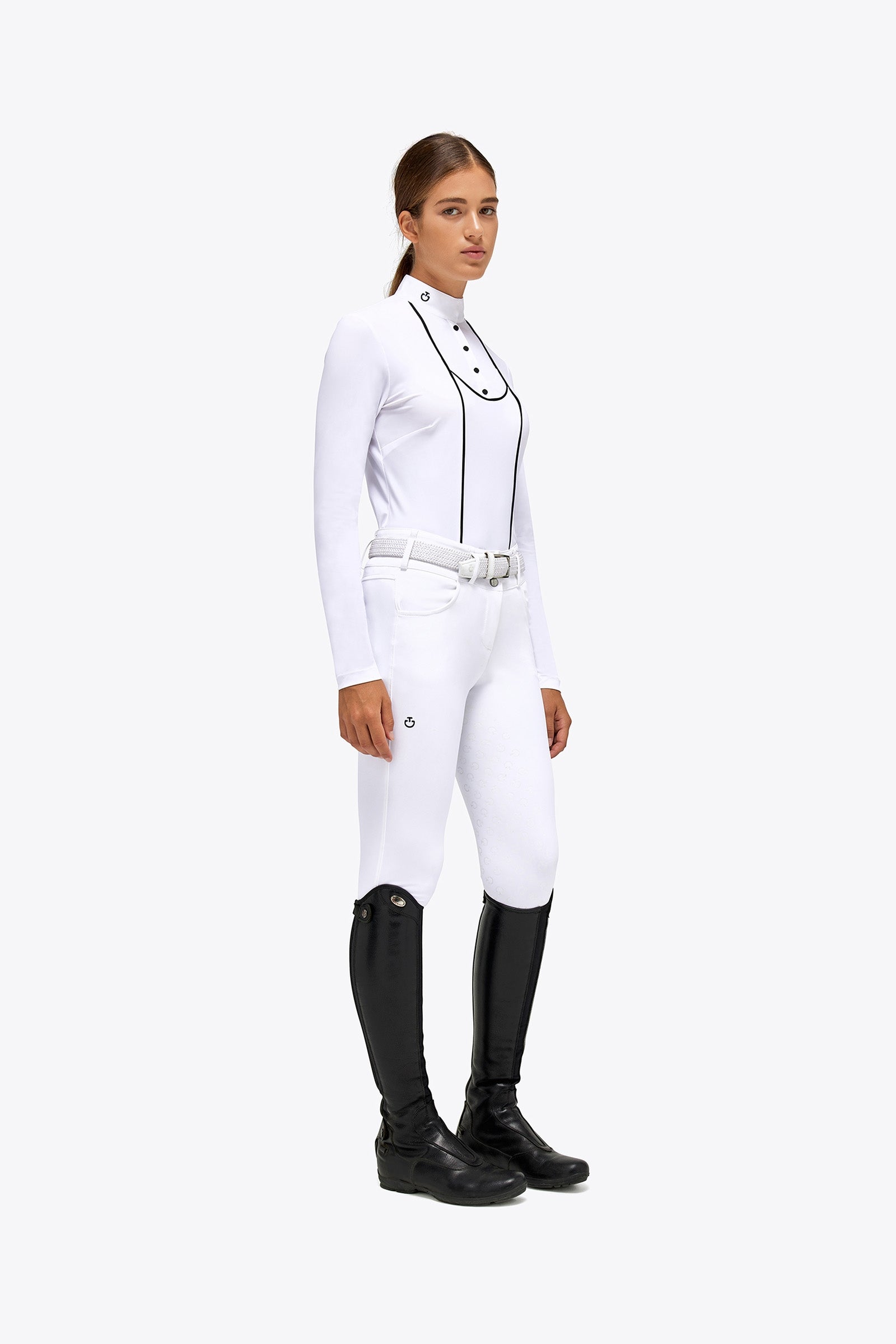 Cavalleria Toscana Tech Jersey Piqué Women's Longsleeve Competition Shirt Women’s Riding Clothing