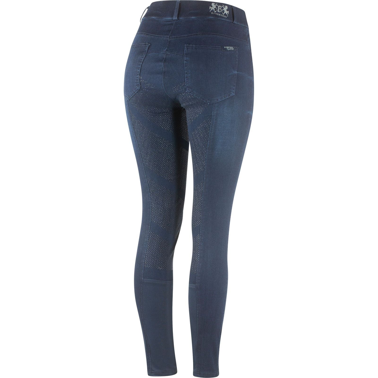 B Vertigo Elle Full Seat Breeches Denim with silicone grip for Woman Womens Breeches