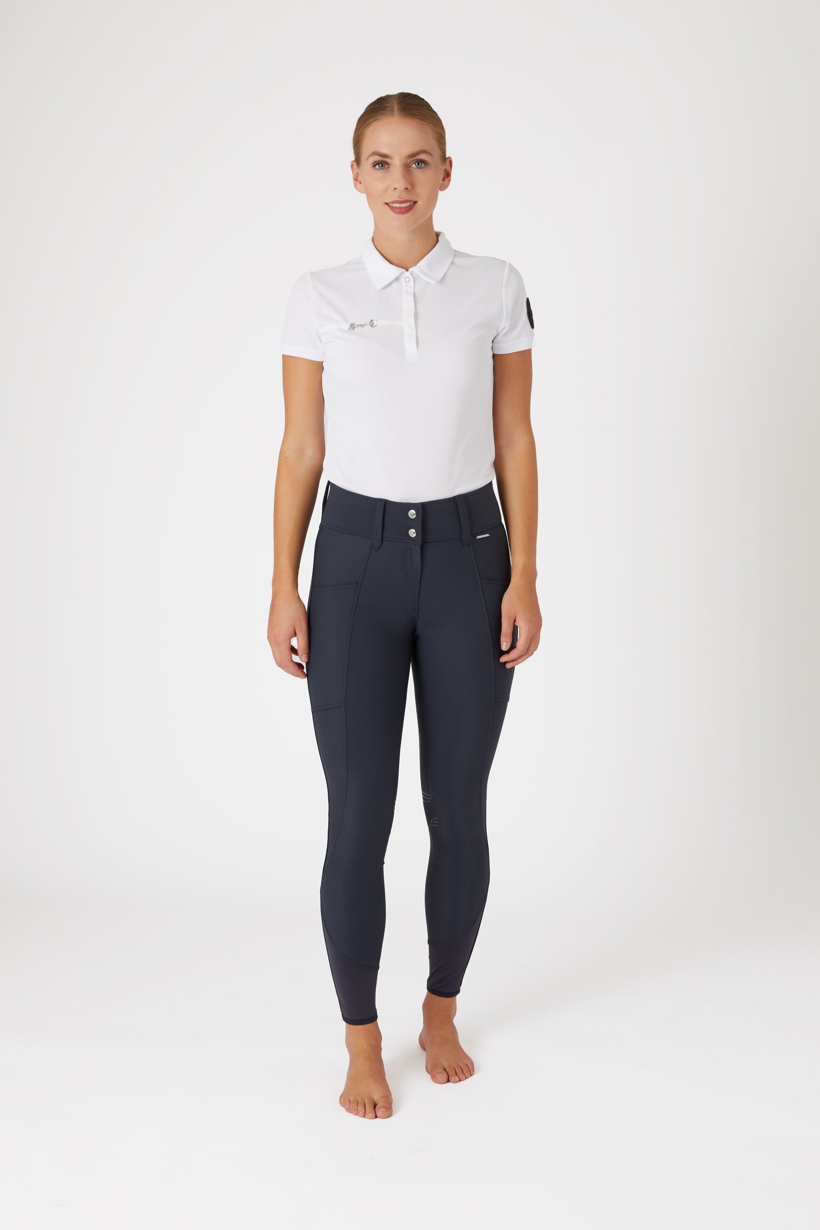 Horze Indira Women's Knee Grip Breeches with High Waist Womens Breeches