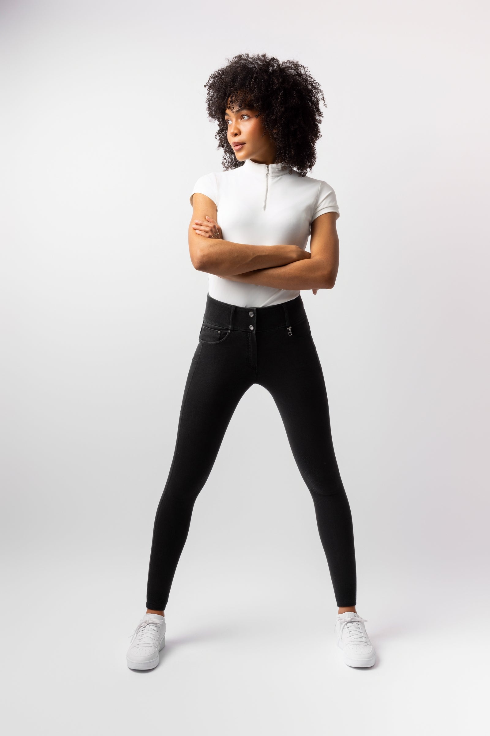 Horze Carolyn Women´s Denim Full Grip Breeches Women’s Riding Clothing