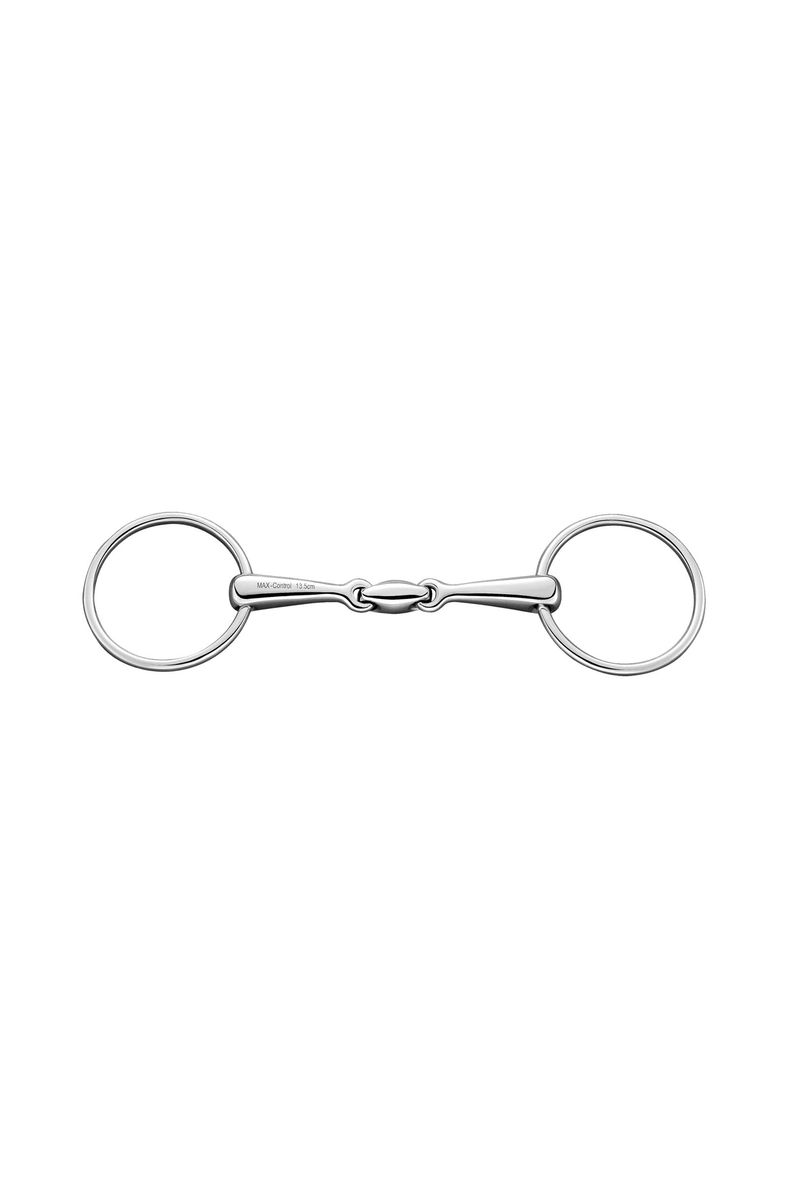 Bit Street Round Max-Control Loose Ring Snaffle Bit St. St., Locking Mechanism, Double ...
