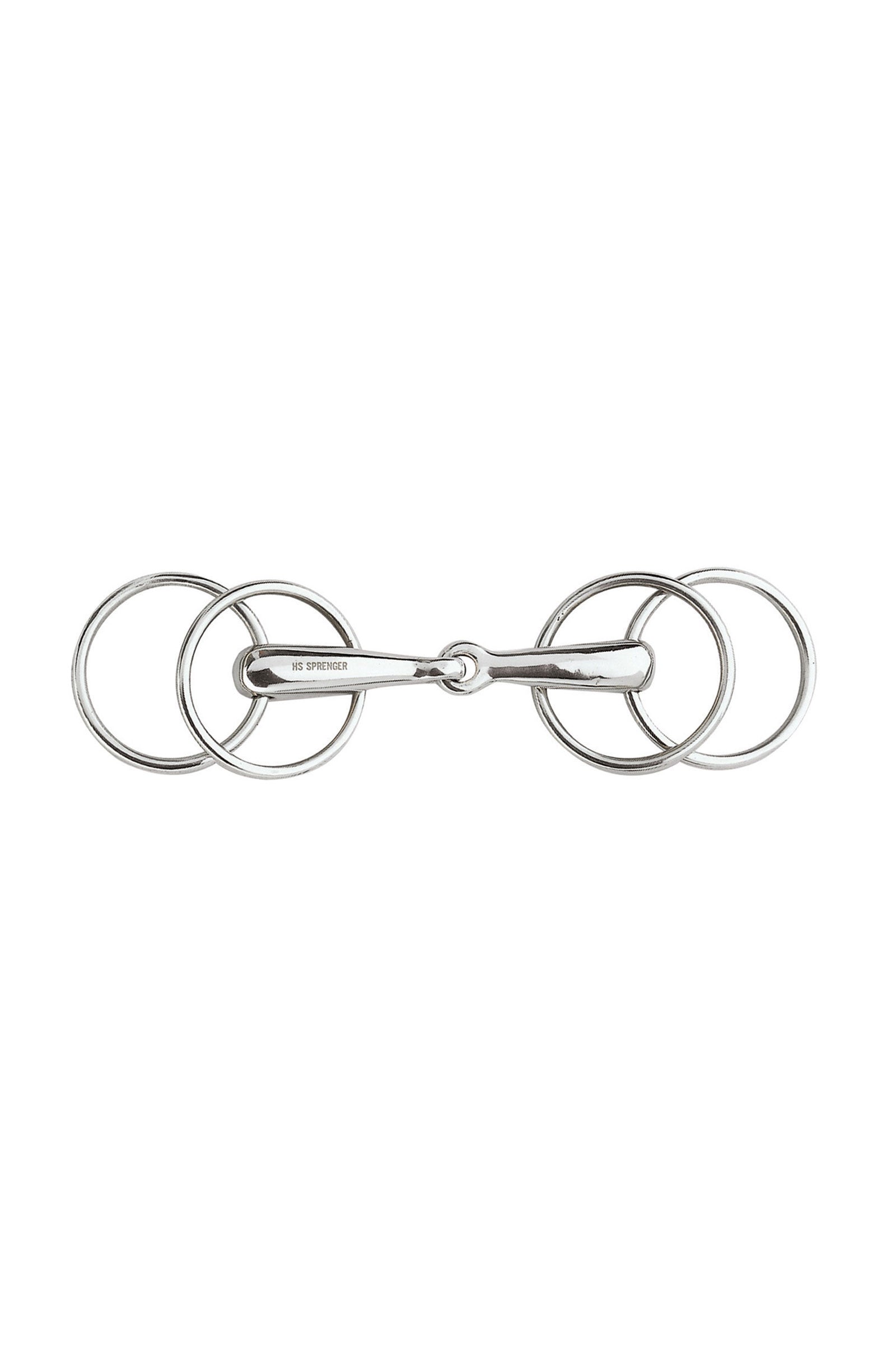 Sprenger Loose Ring Snaffle Bit W. 4 Rings, Single Jt. 22mm, Stainless St. Horse Bits