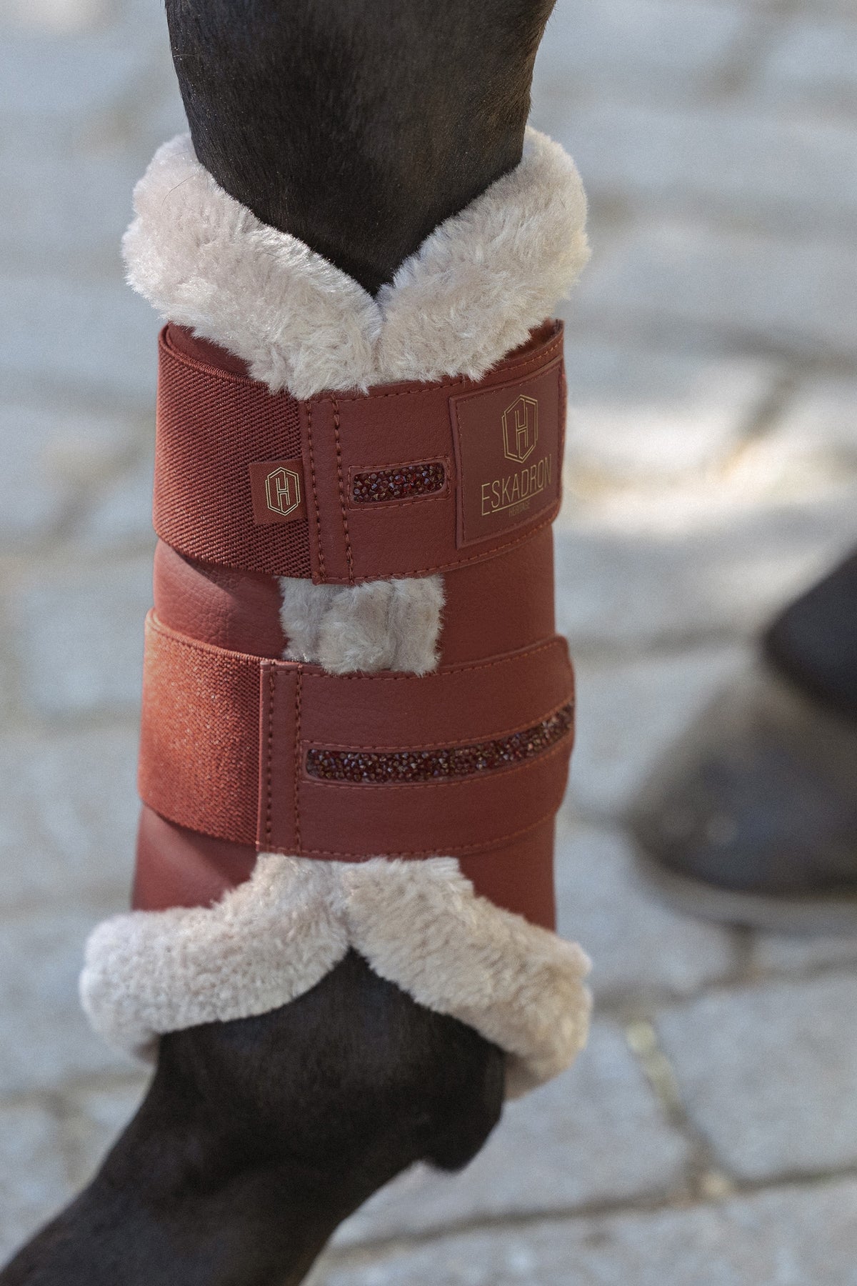 Eskadron Heritage 26/27 Jewel Faux Fur & Faux Leather Tendon Boots (Pair) Leg & Hoof Protection