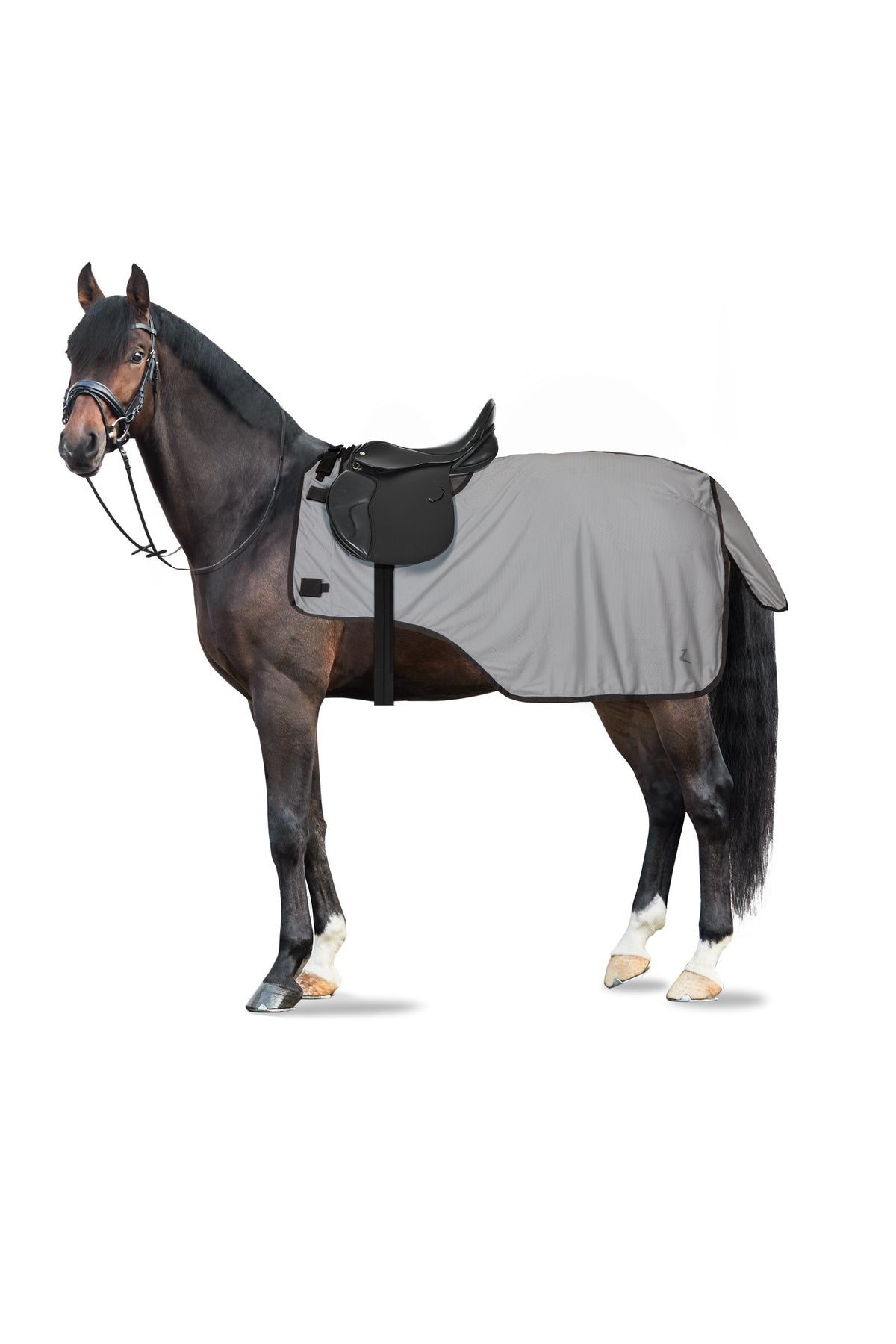 Riding Rug Eira UV Fly Riding Rug With Detachable Neck Grey 115 – horze