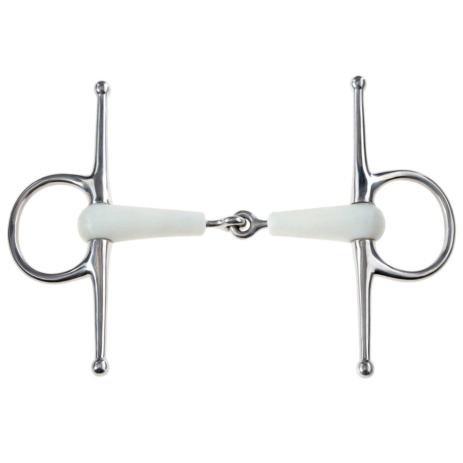 Flexi Jointed Full Cheek Snaffle Bit Ivory White 127 mm – horze