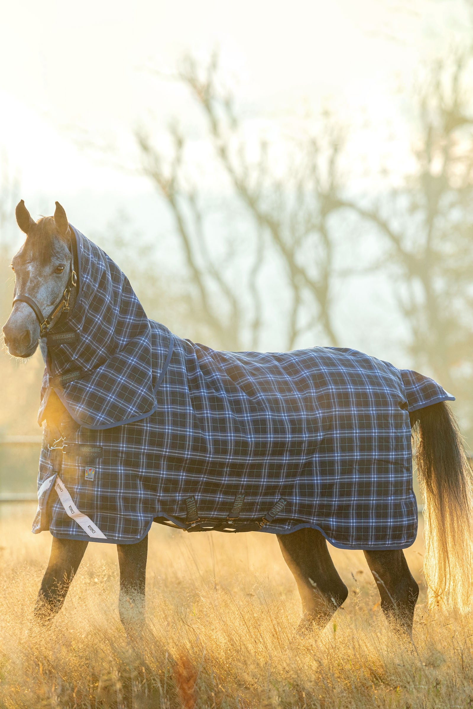 Horseware Rhino Plus Vari-Layer Turnout Rug with Detachable Neck, 450g Horse Rugs