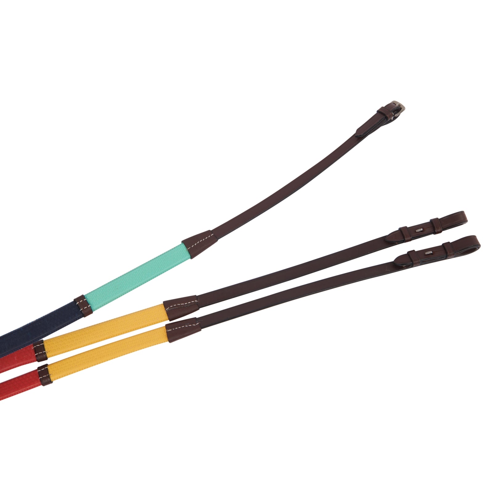 Kincade Rainbow Rubber Reins With Hook Studs Bridles & Reins