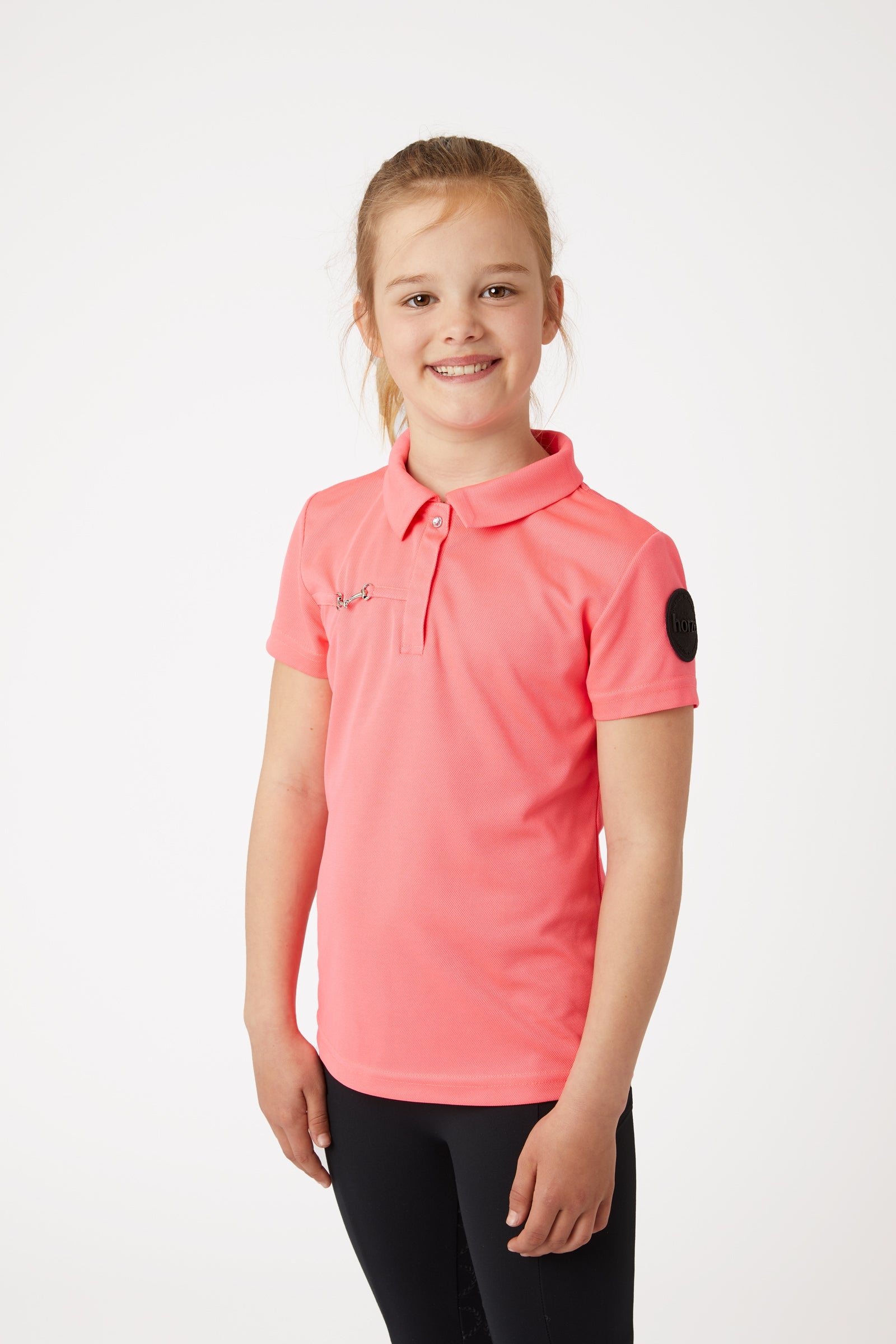 Horze Young Rider Denise Functional Short Sleeve Polo Shirt Kids Apparel