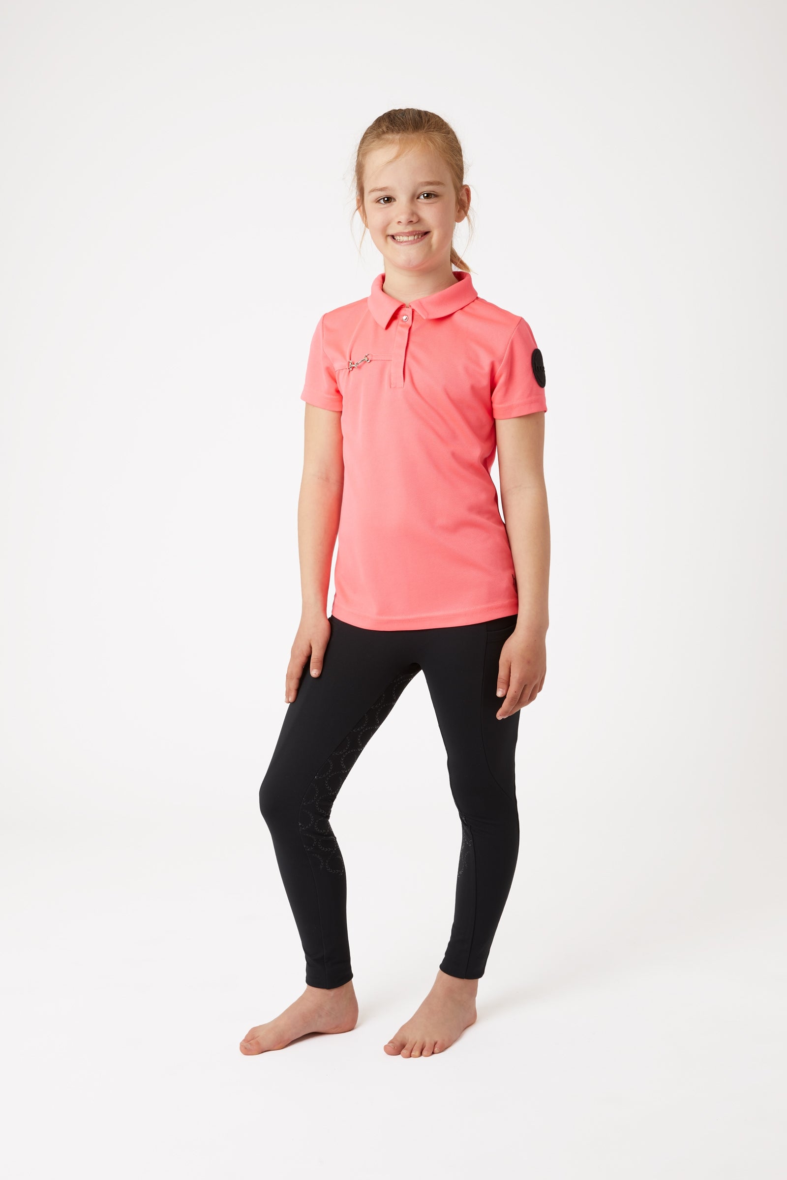Horze Young Rider Denise Functional Short Sleeve Polo Shirt Kids Apparel