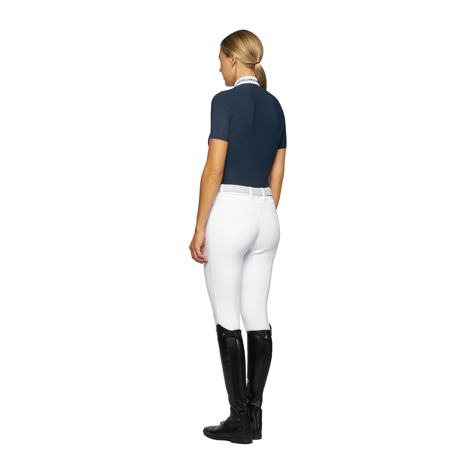 Cavalleria Toscana Embroidery Short Sleeve Show Shirt Women’s Riding Clothing