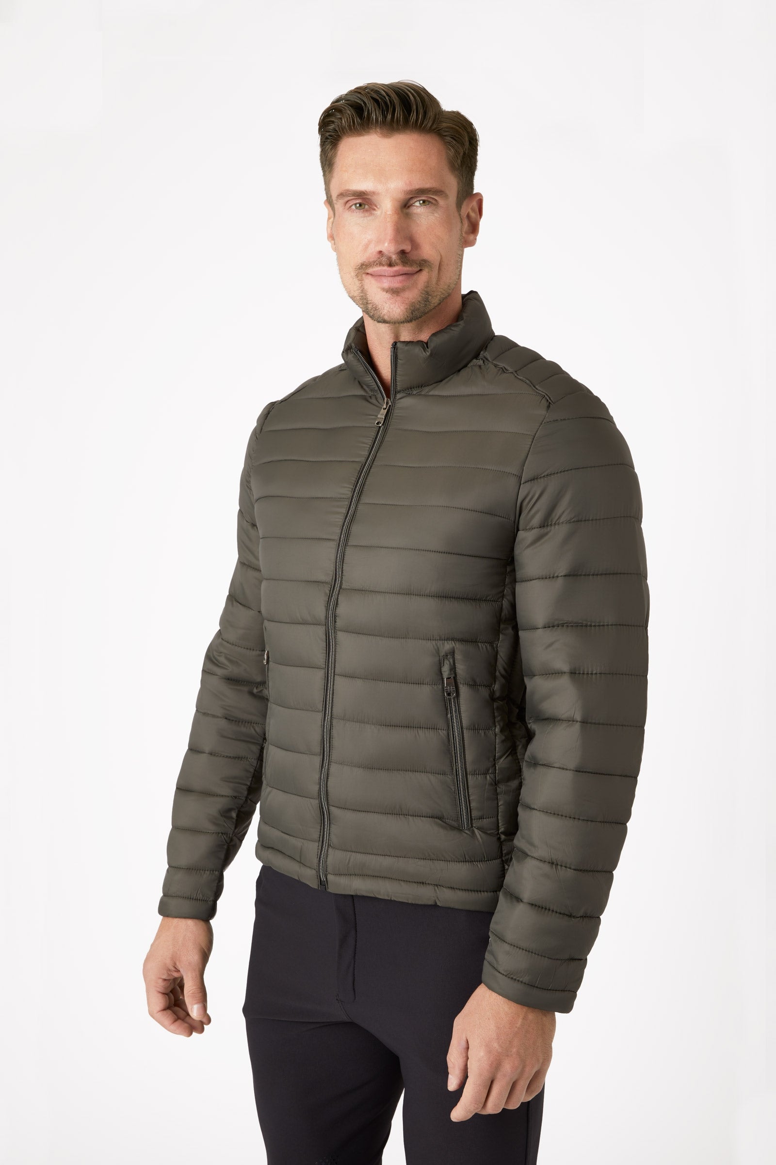 Men's Light Padded Riding Jacket Dark Green S – horze
