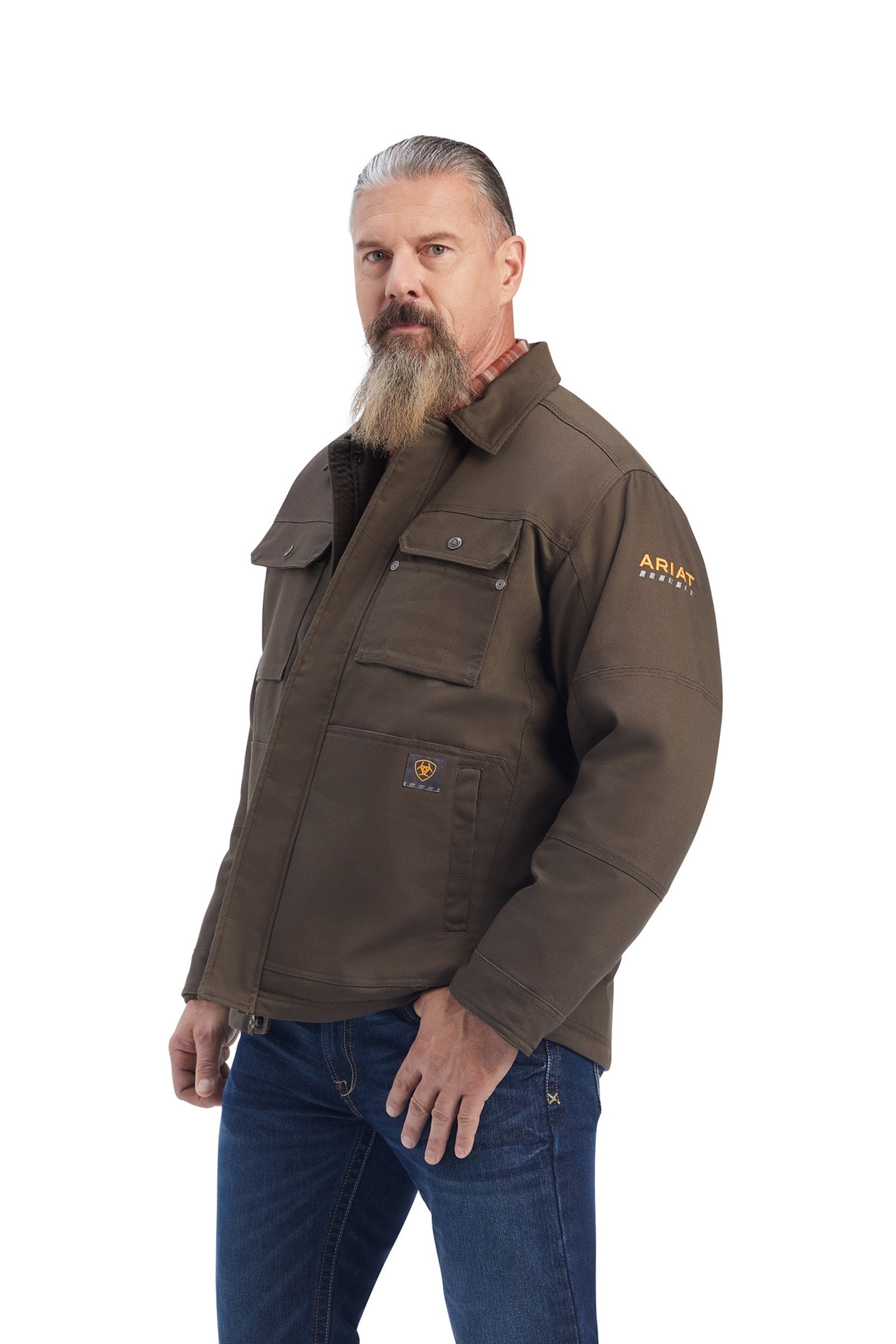 Ariat Rebar DuraCanvas Sherpa-Lined Men's Coat Mens Riding Clothing