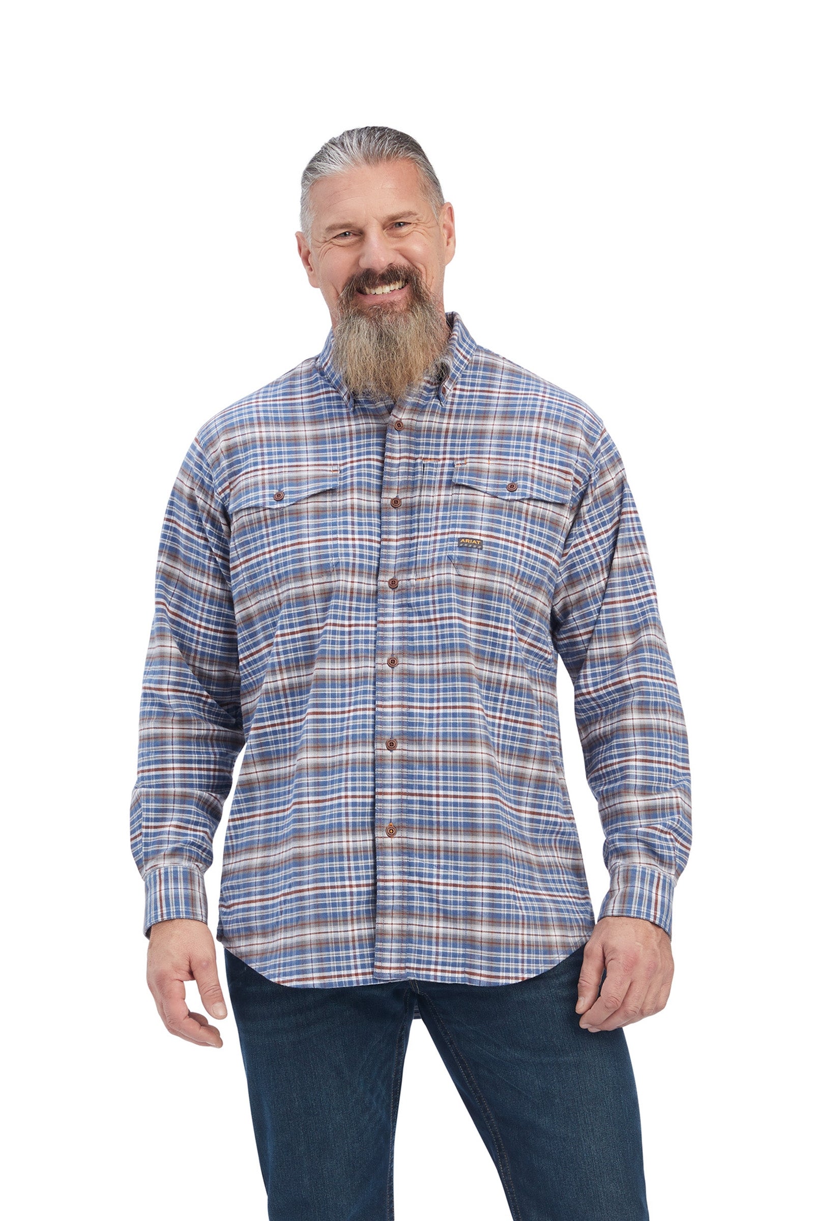 Ariat Rebar Flannel DuraStretch Men's Work Shirt Mens Riding Clothing
