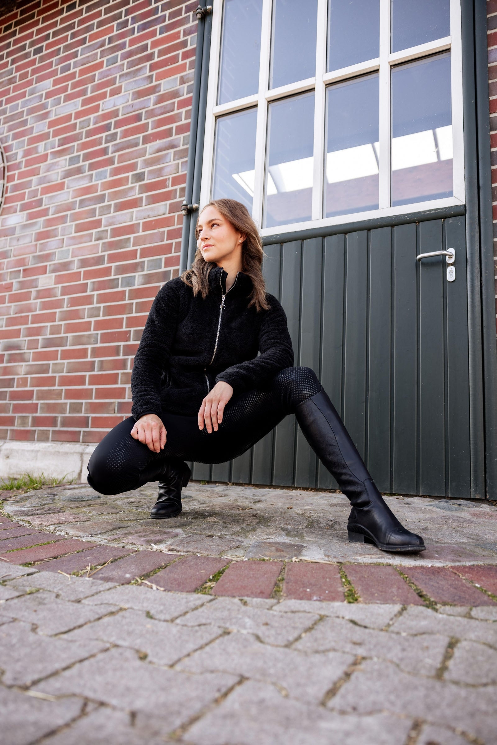 Horze Grand Prix Thermo Softshell Silicone FS Breeches for Women Womens Breeches