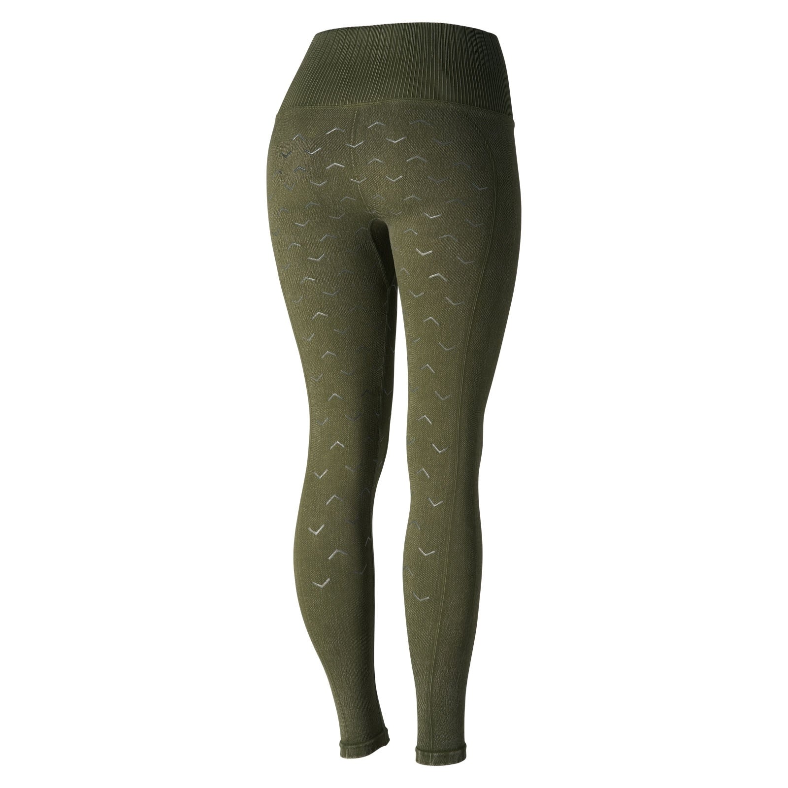 Horze Vanessa Women's Seamless Denim-Look Silicone Full Seat Tights Womens Breeches