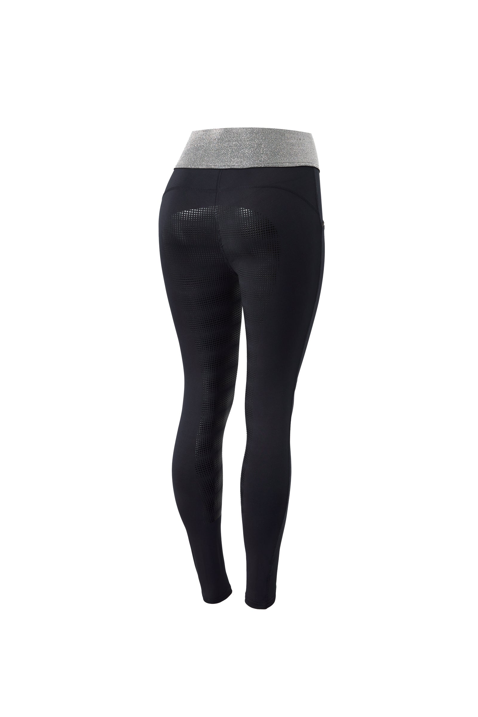Horze Women's Silicone Full Seat Riding Tights with Glitter Waistband Womens Breeches