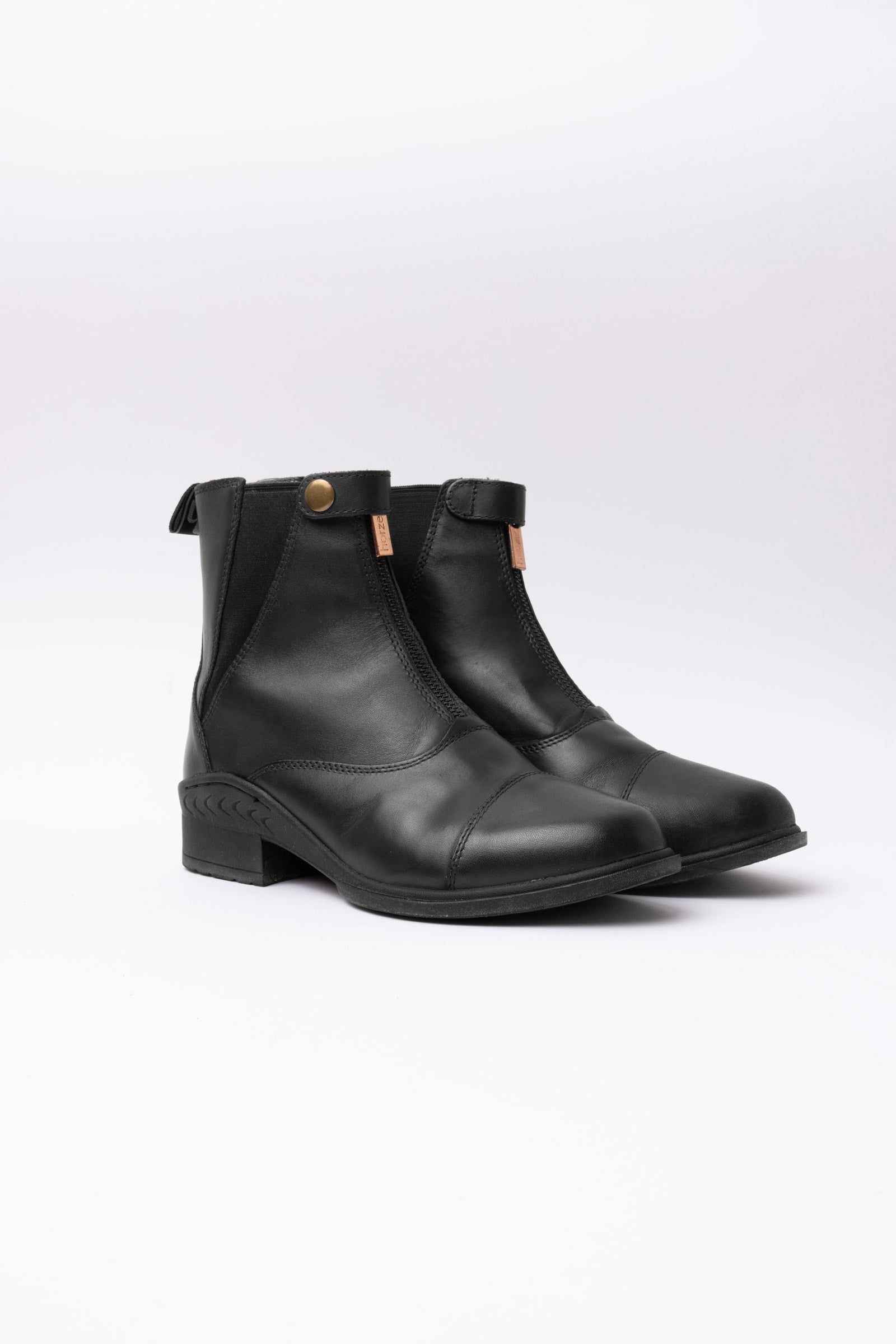 Horze Rose Leather Jodphur Boots with Front Zipper Riding Boots & Riding Shoes
