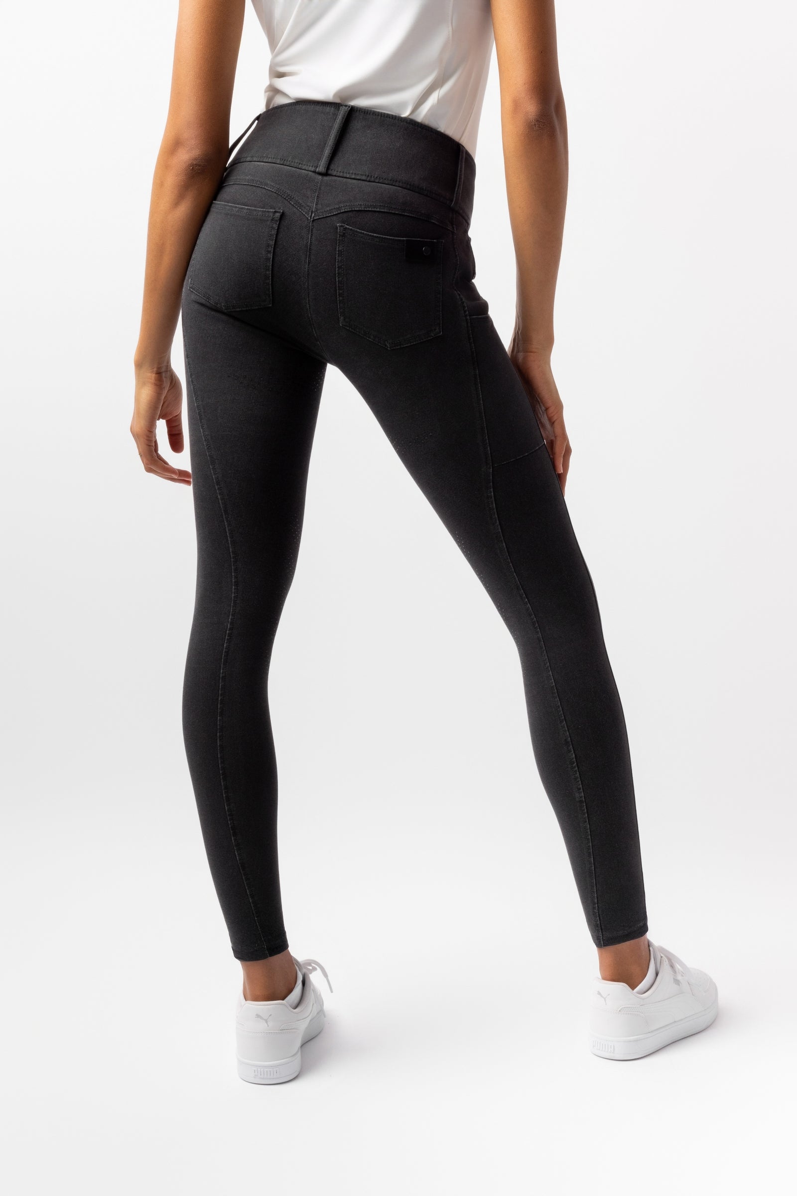 Horze Carolyn Women´s Denim Full Grip Breeches Women’s Riding Clothing