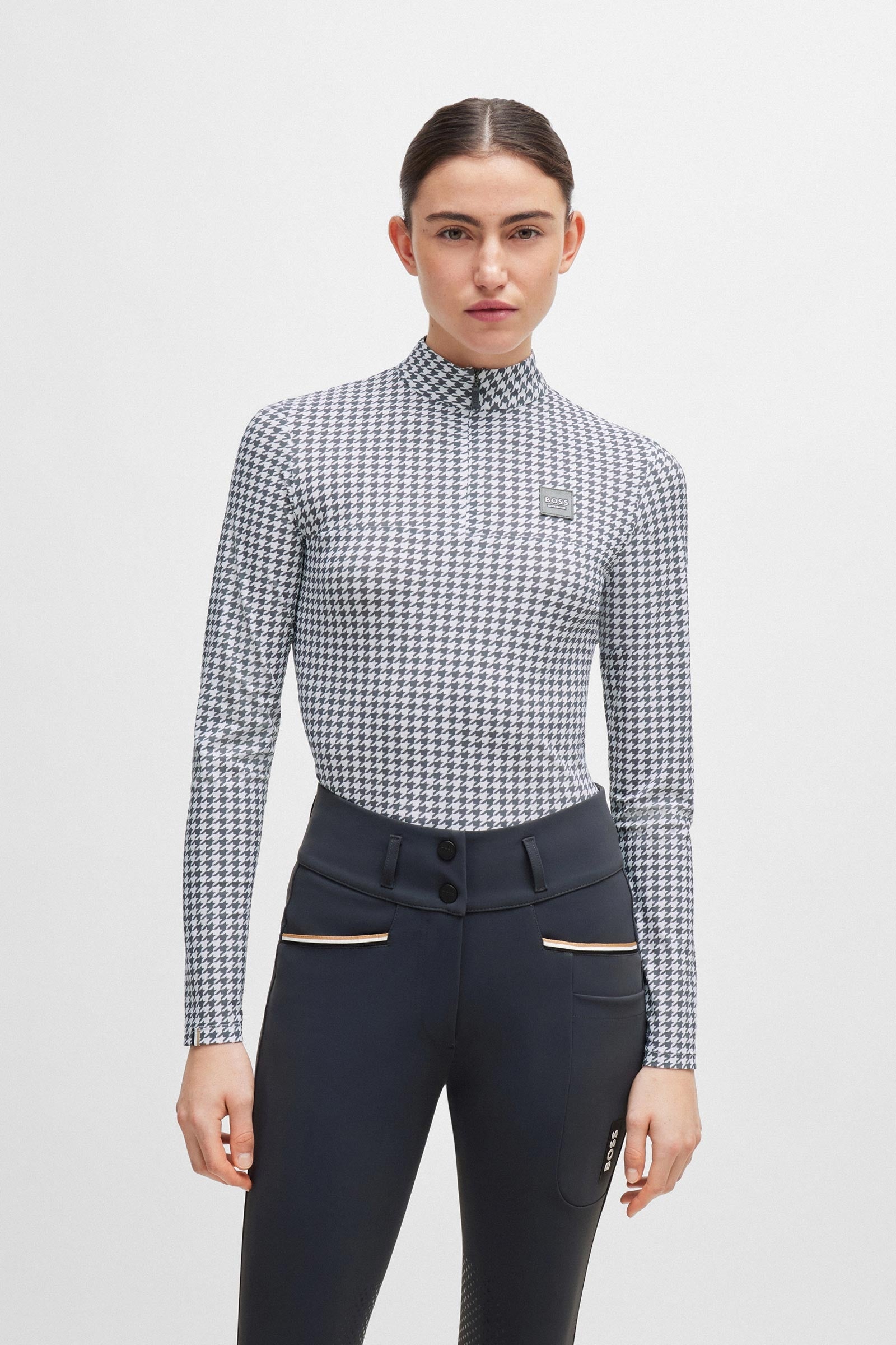 BOSS Equestrian Boss Rachel Training Shirt Houndstooth Women’s Riding Clothing