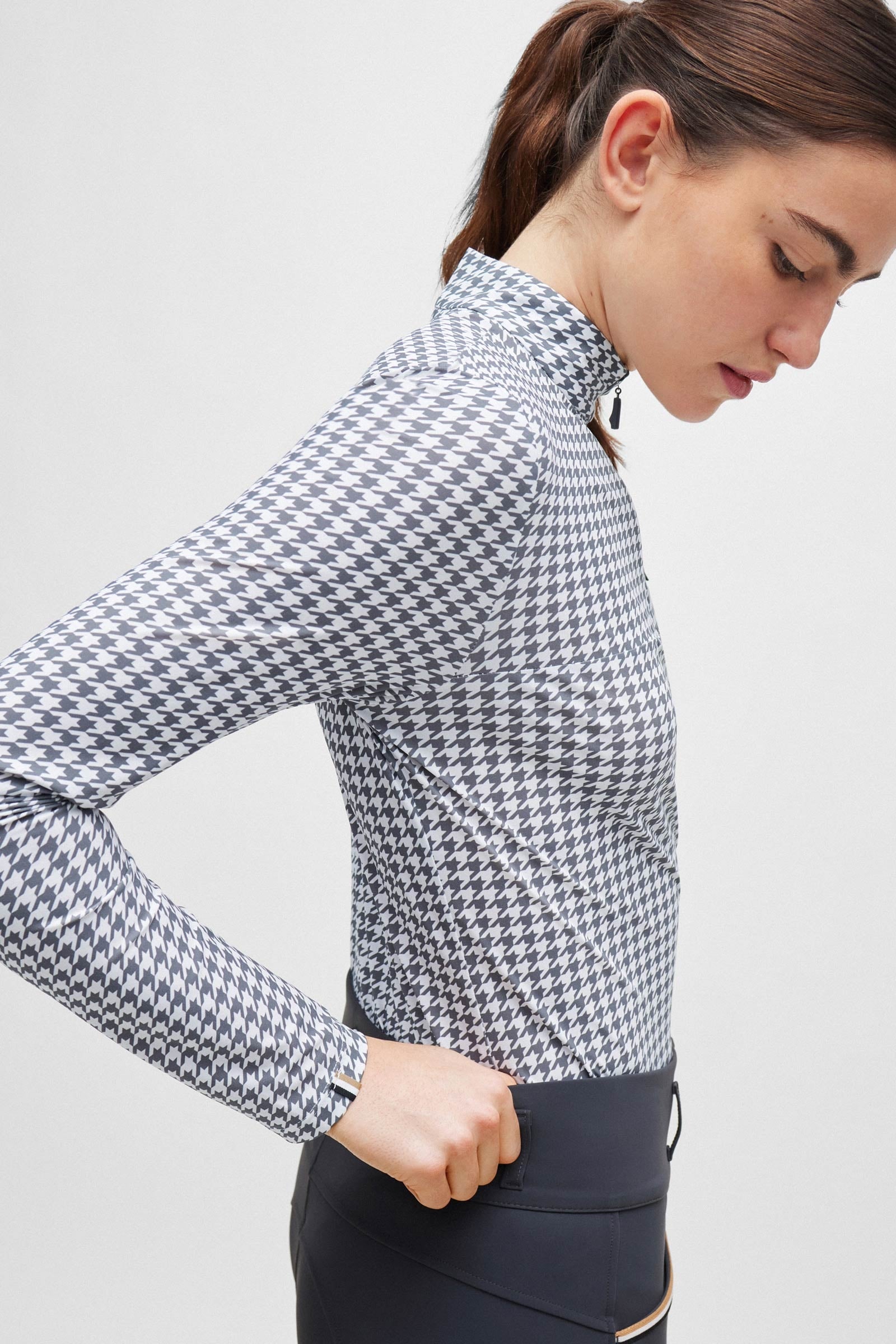 BOSS Equestrian Boss Rachel Training Shirt Houndstooth Women’s Riding Clothing