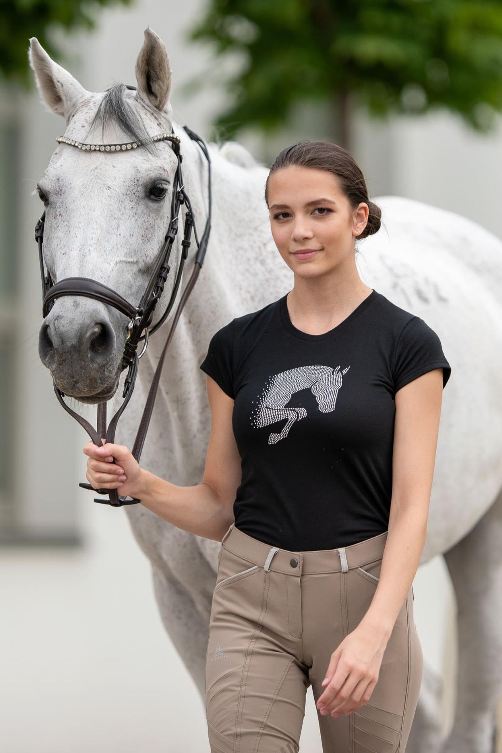Cavalliera Riding Cotton Top Jumping Star, Women's Short Sleeve Women’s Riding Clothing