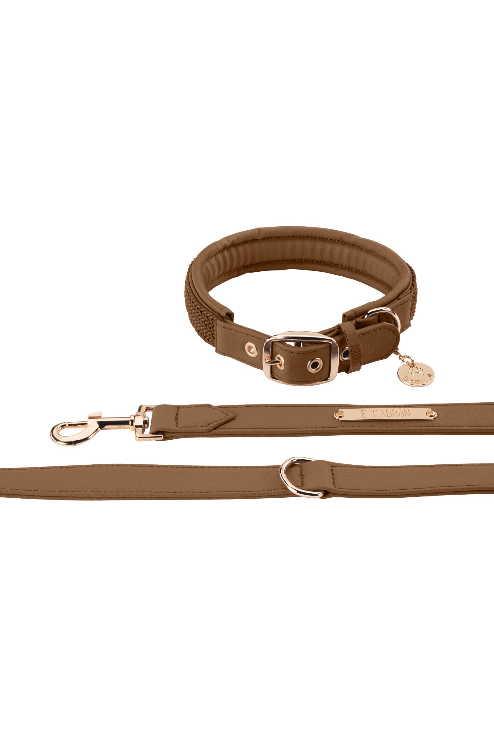 Eskadron Heritage AW24 Faux Leather Dog Collar & Leash Set Dog Accesories