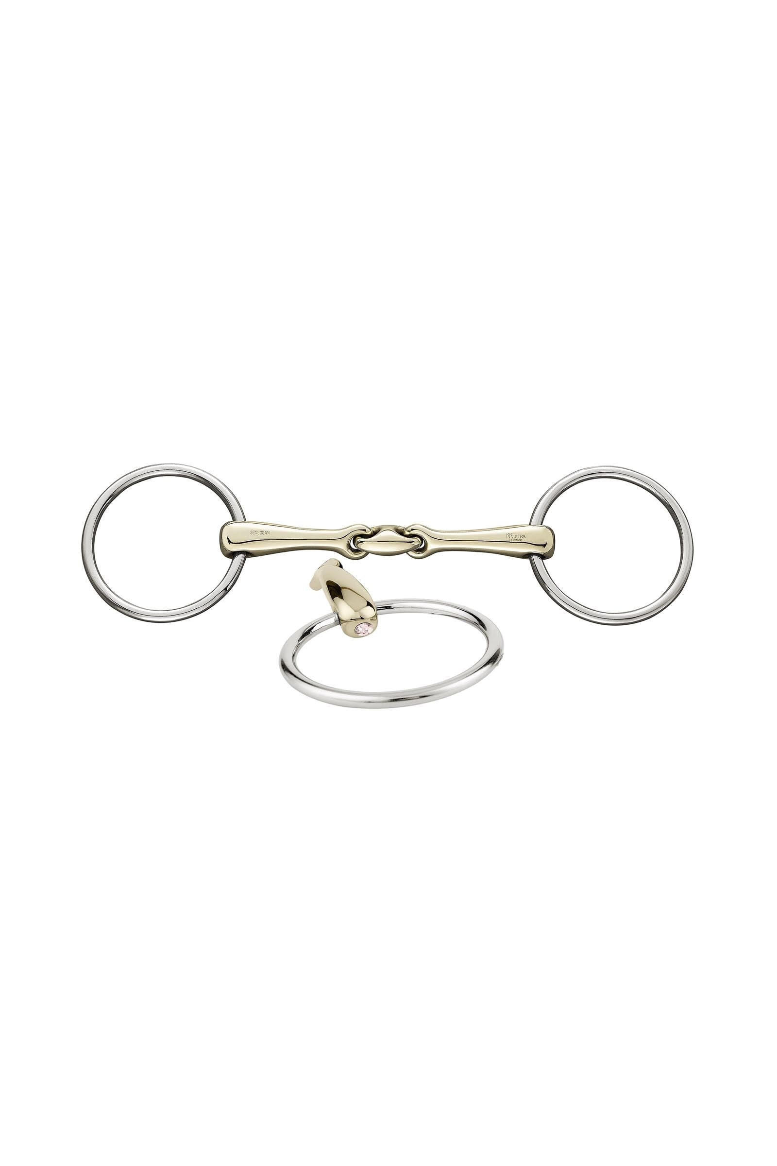 Sprenger KK Ultra Snaffle Bit, Double Jt. 16mm, Sensogan, W. Crystals Horse Bits