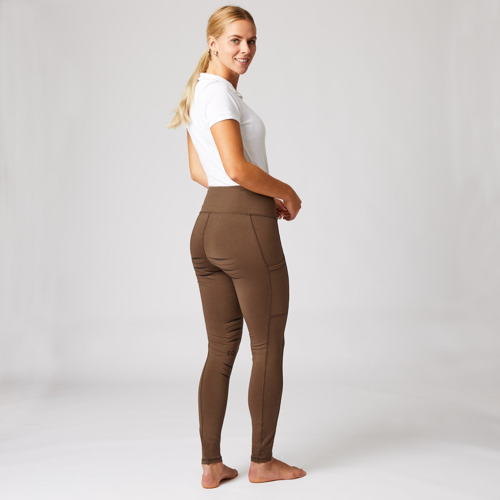 Horze Women's Silicone Full Seat Riding Tights with Phone Pockets Womens Breeches