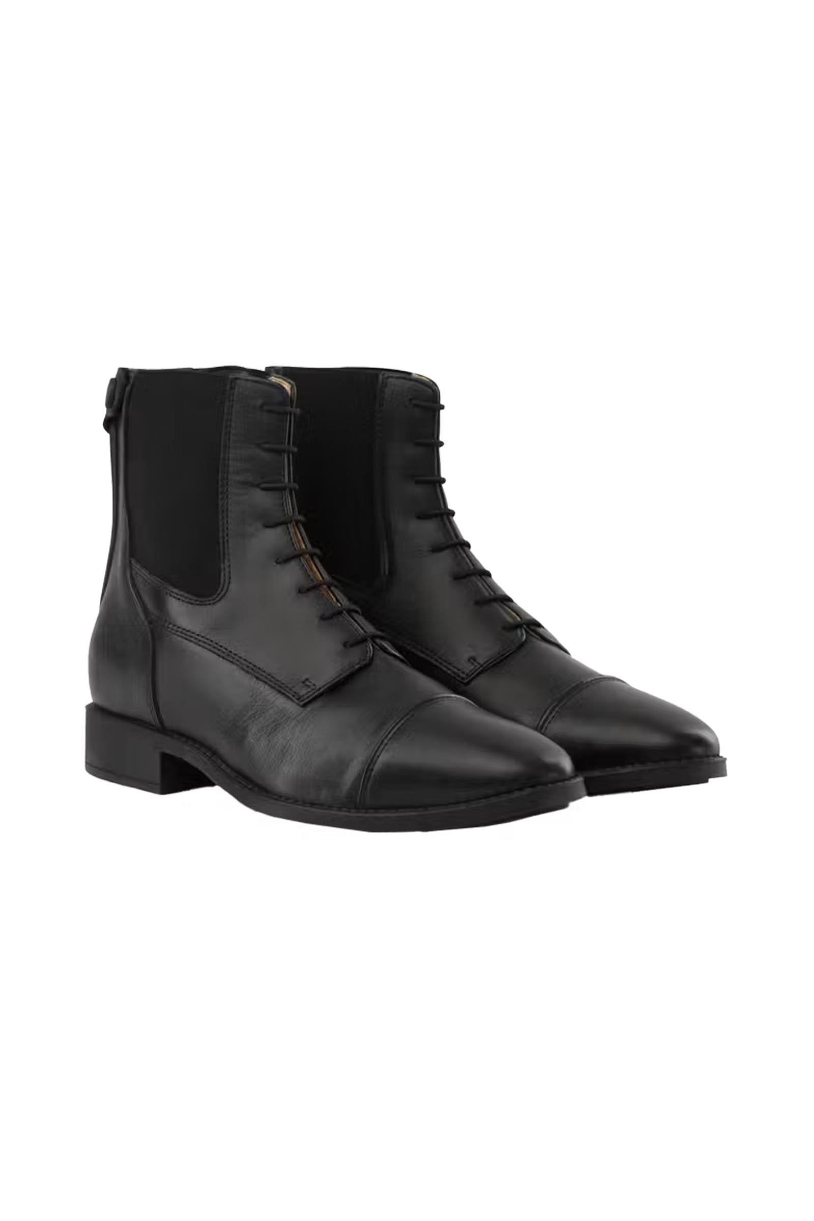 Dy'on Short Boots With Front Laces & Back Zipper Riding Boots & Riding Shoes