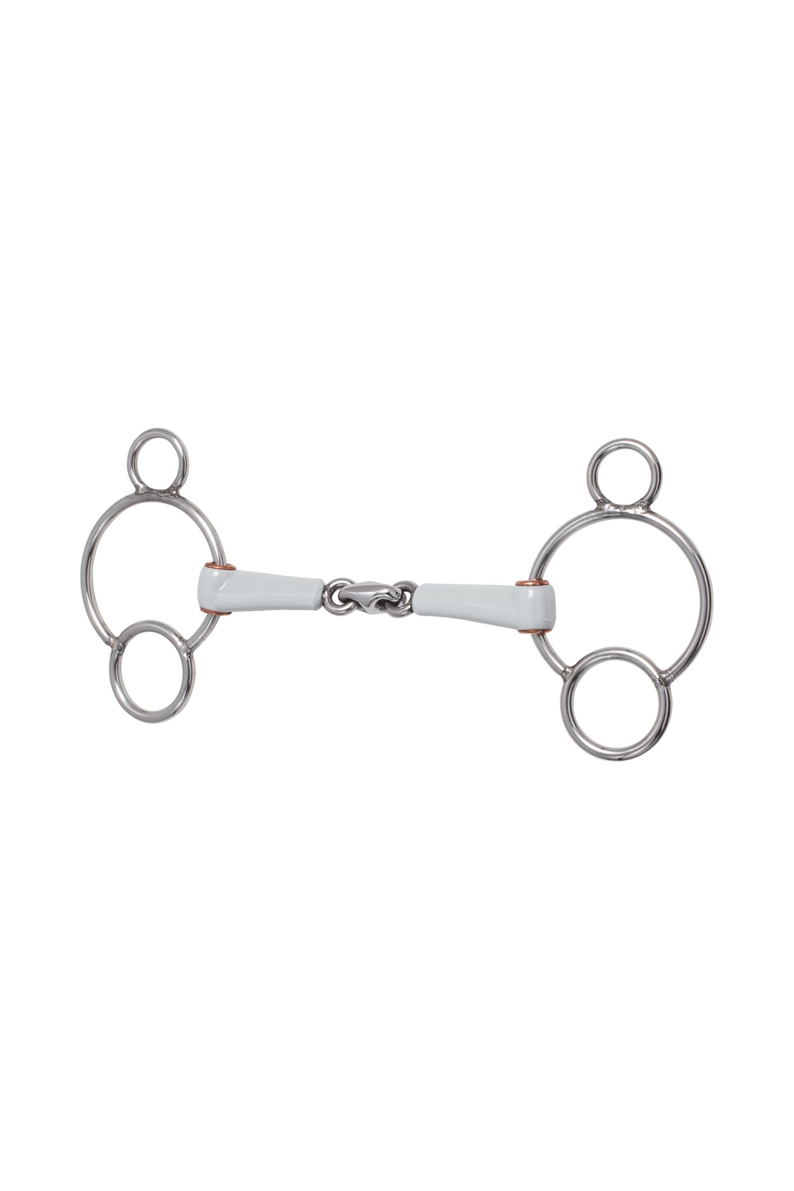 Beris 3 Ring Bit, Double Jointed, Medium Horse Bits
