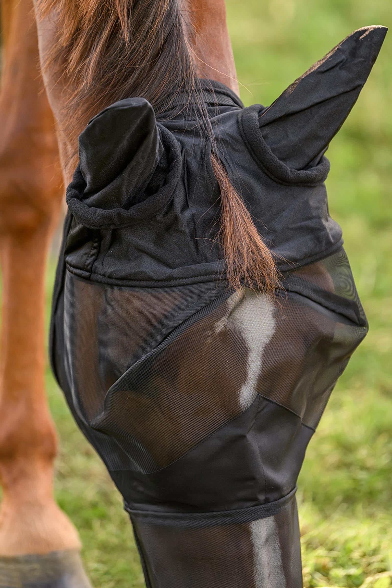 Waldhausen Fly Bonnet With Ears and Nose Extension, UV-Protection Antifly Protection for Horses
