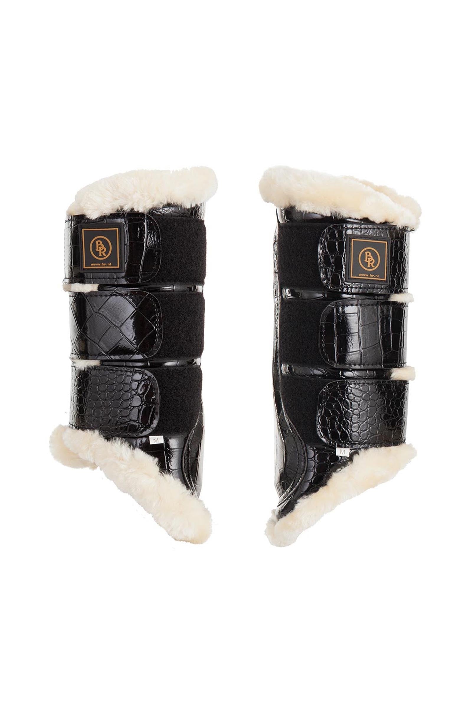 BR Majestic Faux Patent Leather Horse Boots Leg & Hoof Protection