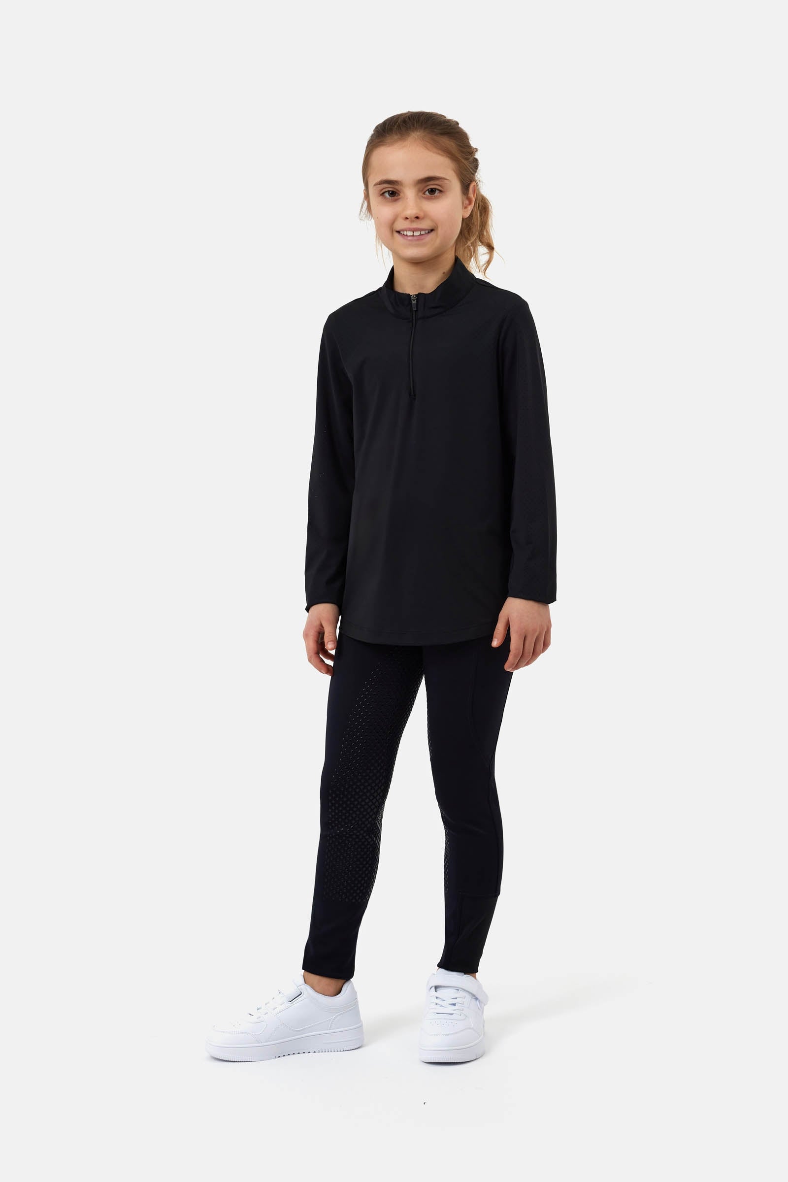 Horze Young Rider Emmie Cooling Training Shirt with Long Sleeves Kids Apparel