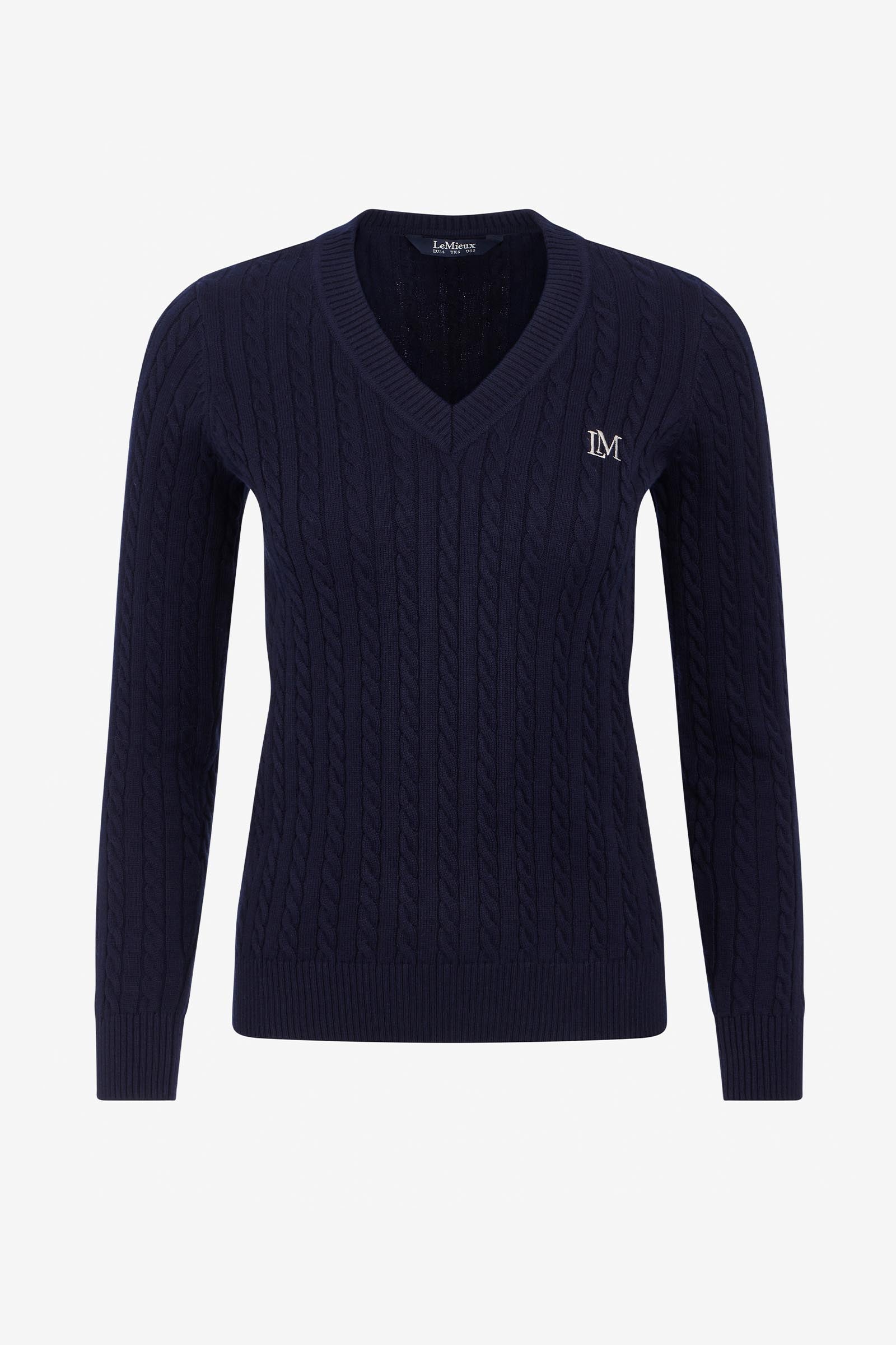 LeMieux Carla Cable Women´s V-Neck Knit Jumper Women’s Riding Clothing
