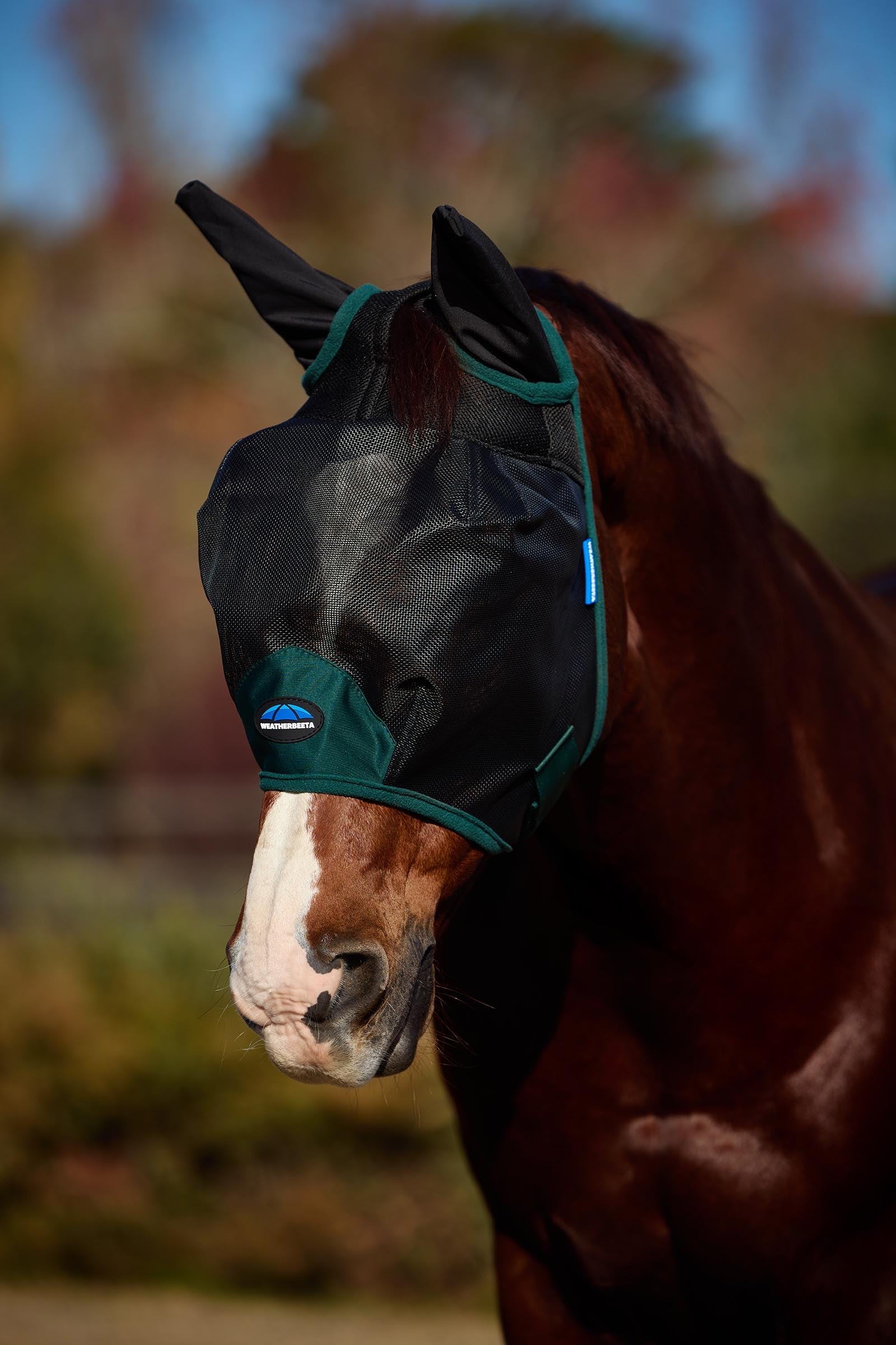 Weatherbeeta Comfitec Durable Mesh Fly Mask With Ears Antifly Protection for Horses