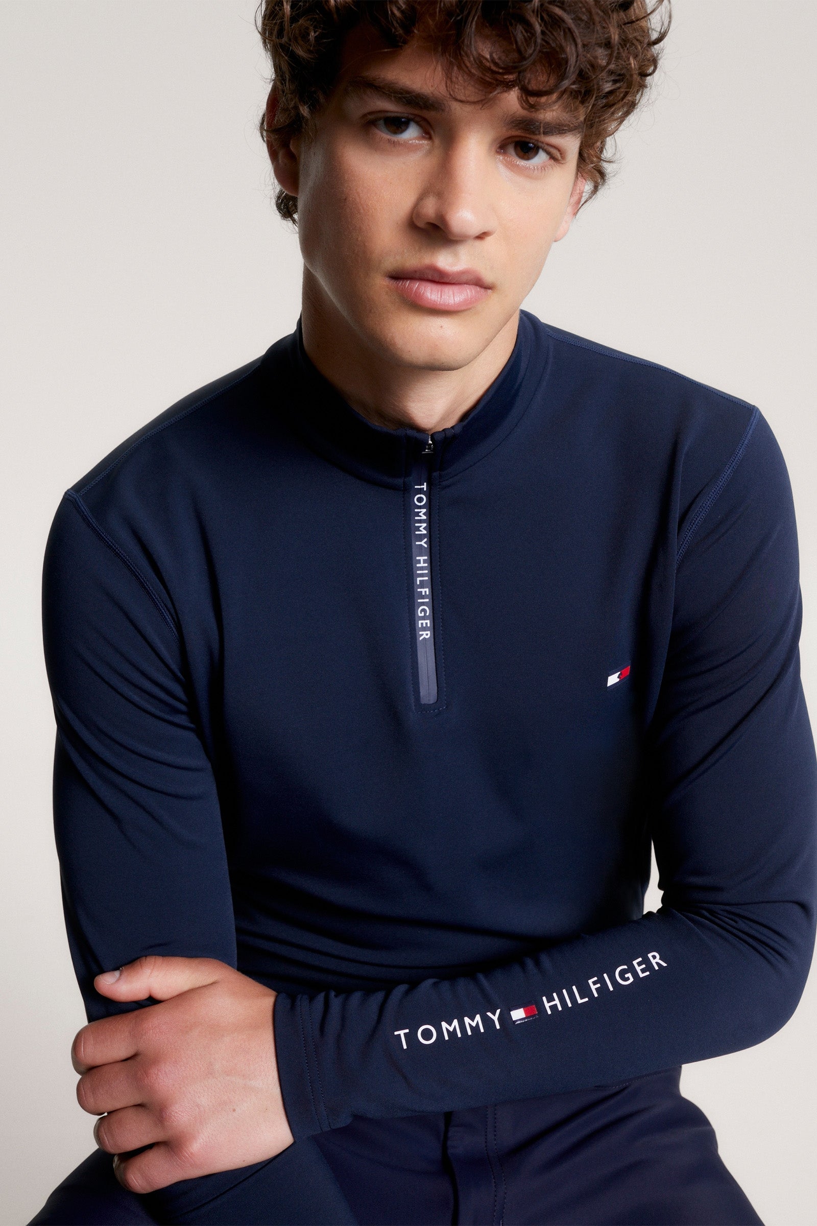 Tommy Hilfiger Equestrian 1/4 Zip Men' s Thermo Shirt Mens Riding Clothing