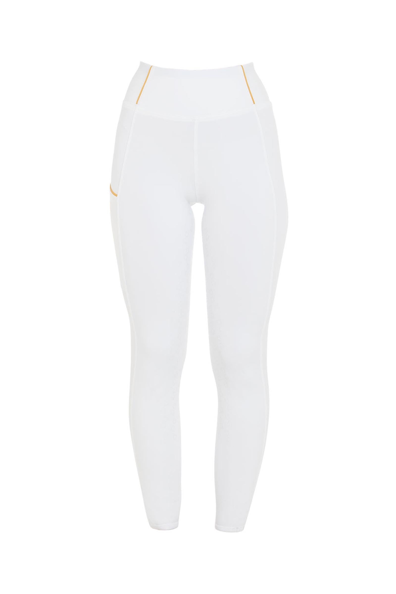 Equestro Women's Slim Fit Light Full Grip High-Waisted Leggings Womens Breeches
