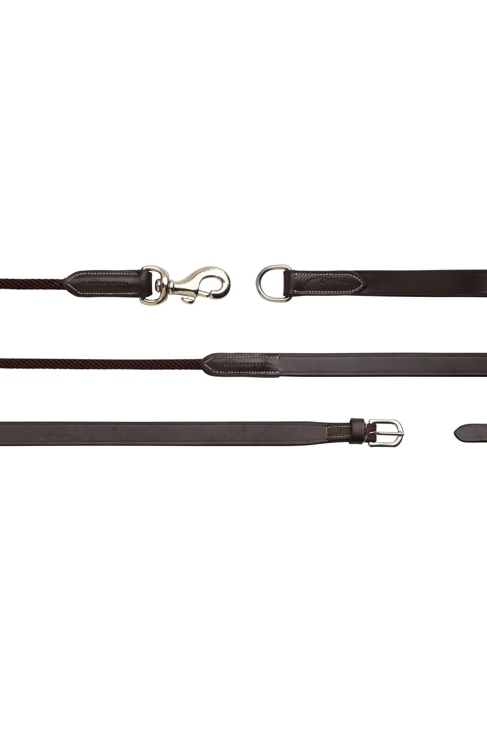 Dy'on Working 5/8" Leather/Nylon Draw Reins Bridles & Reins