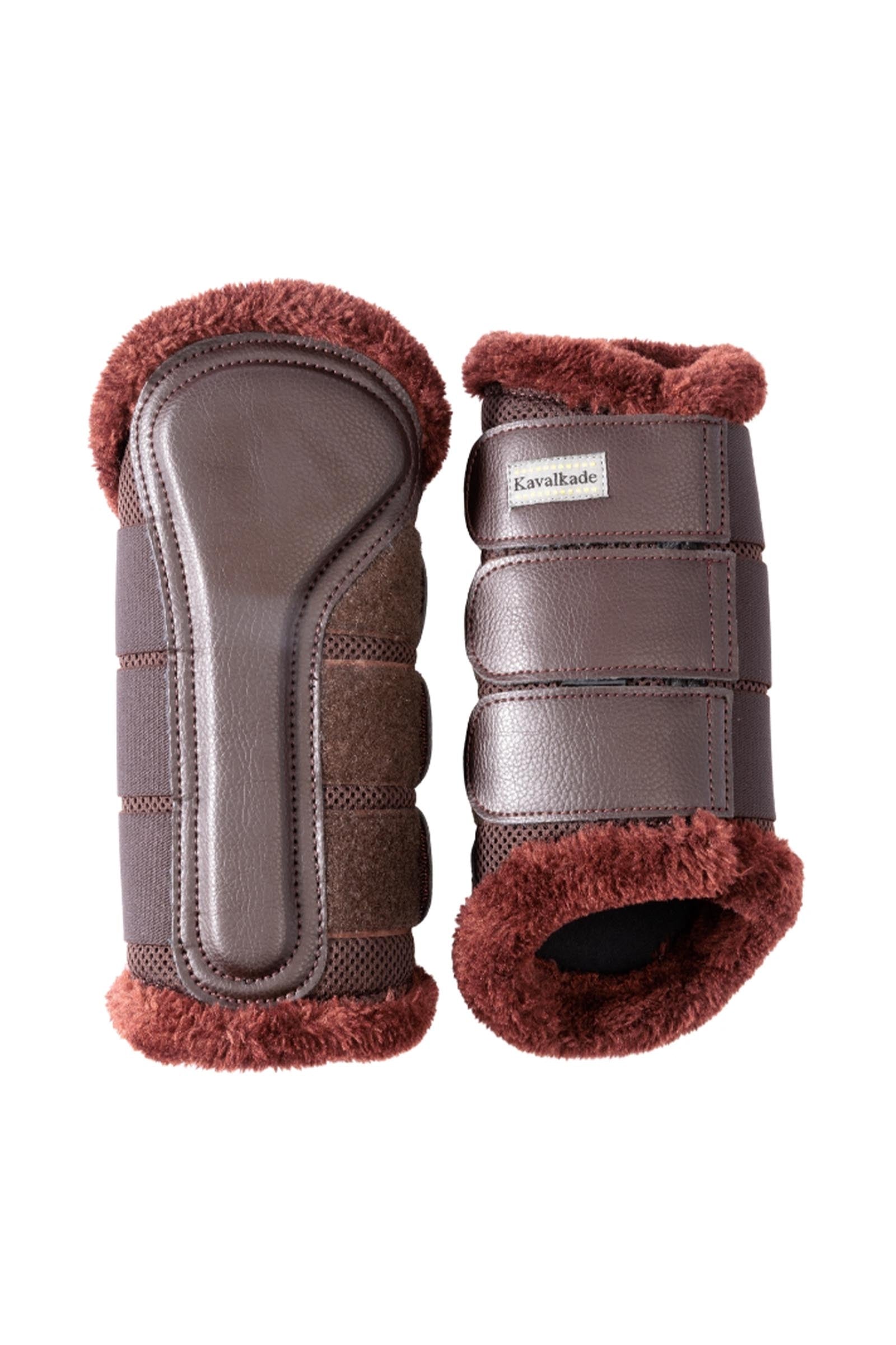 Kavalkade Anatomic Mesh Tendon Boots With Faux Fur Leg Protection & Hoof Protection for Horses