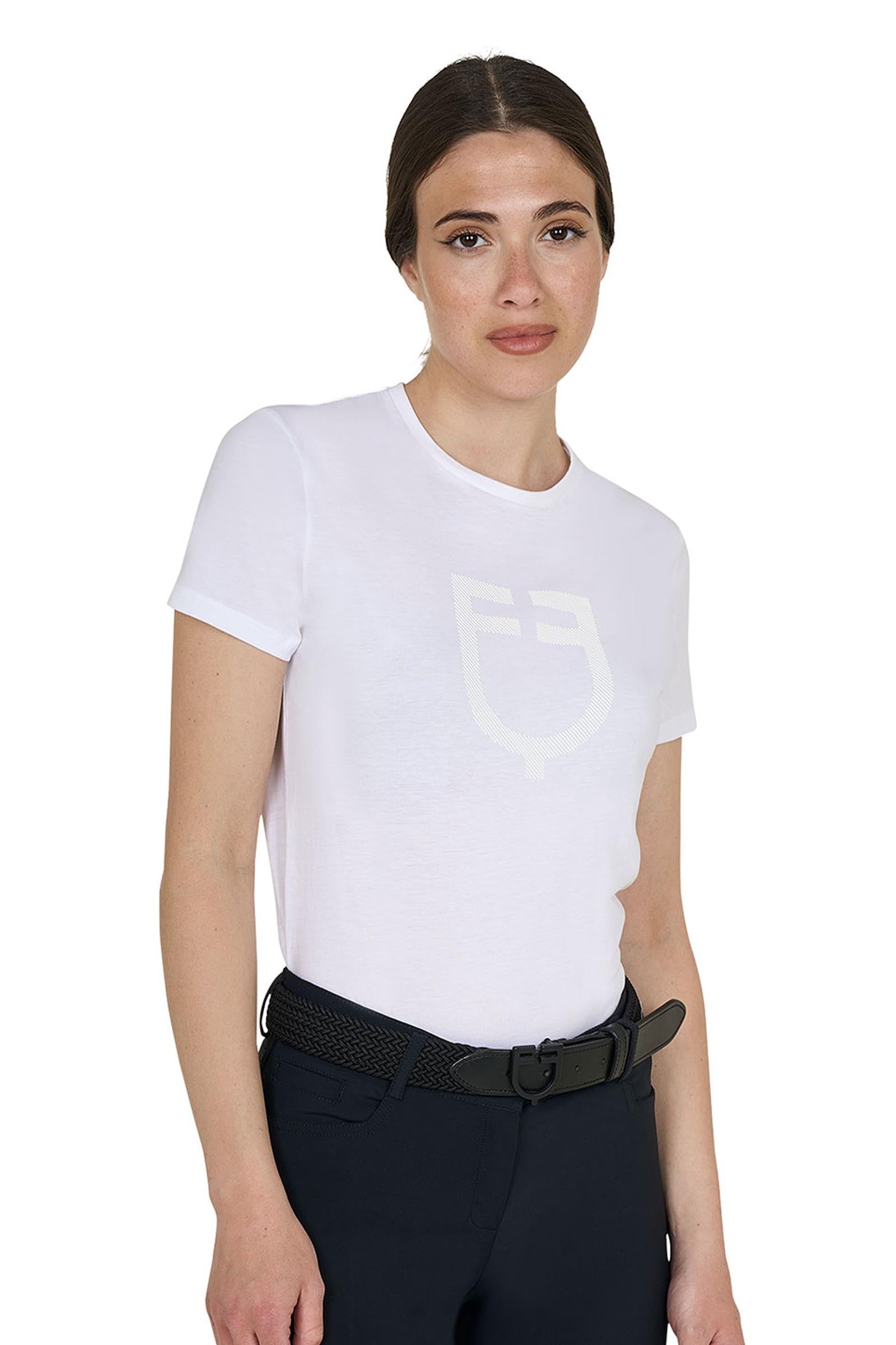 Equestro SS2026 Women's Glossy Logo Cotton T-Shirt Women’s Riding Clothing