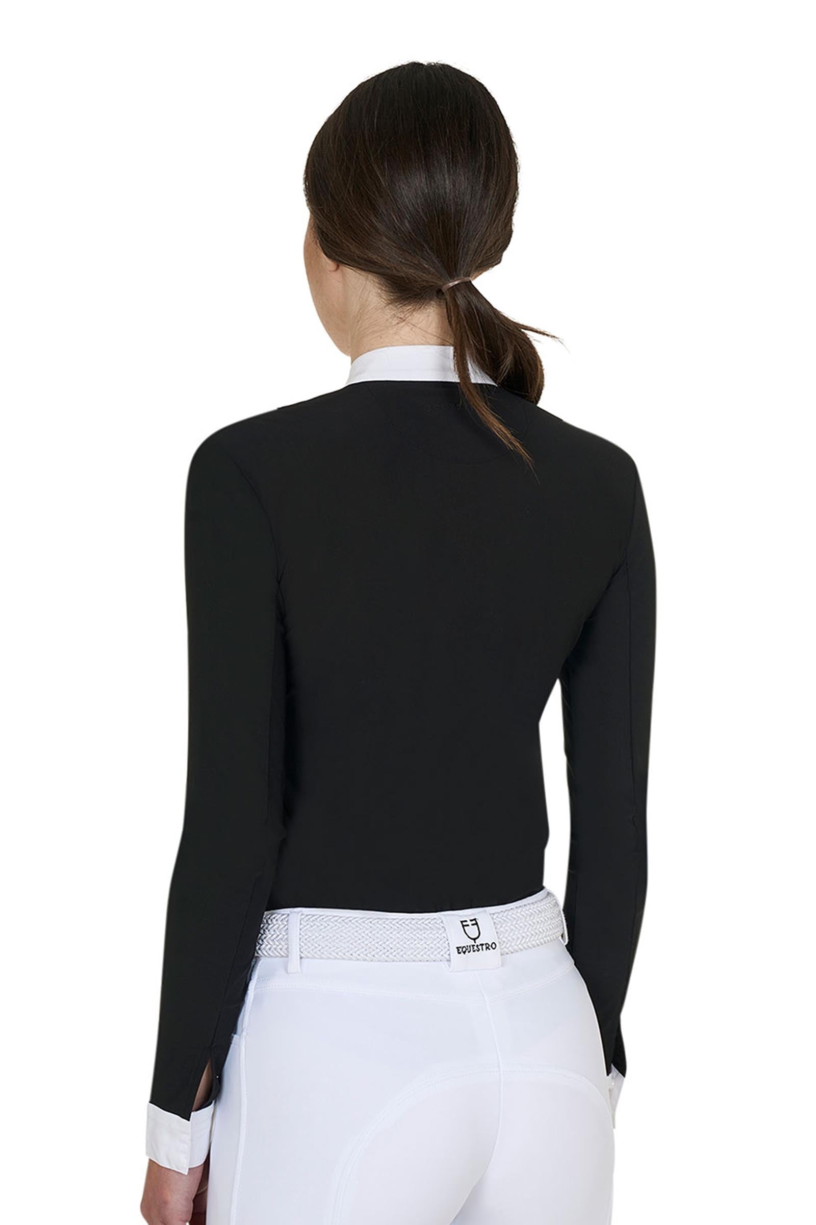 Equestro SS2026 Women's Invisible ZIP Competition Polo Shirt LS Women’s Riding Clothing