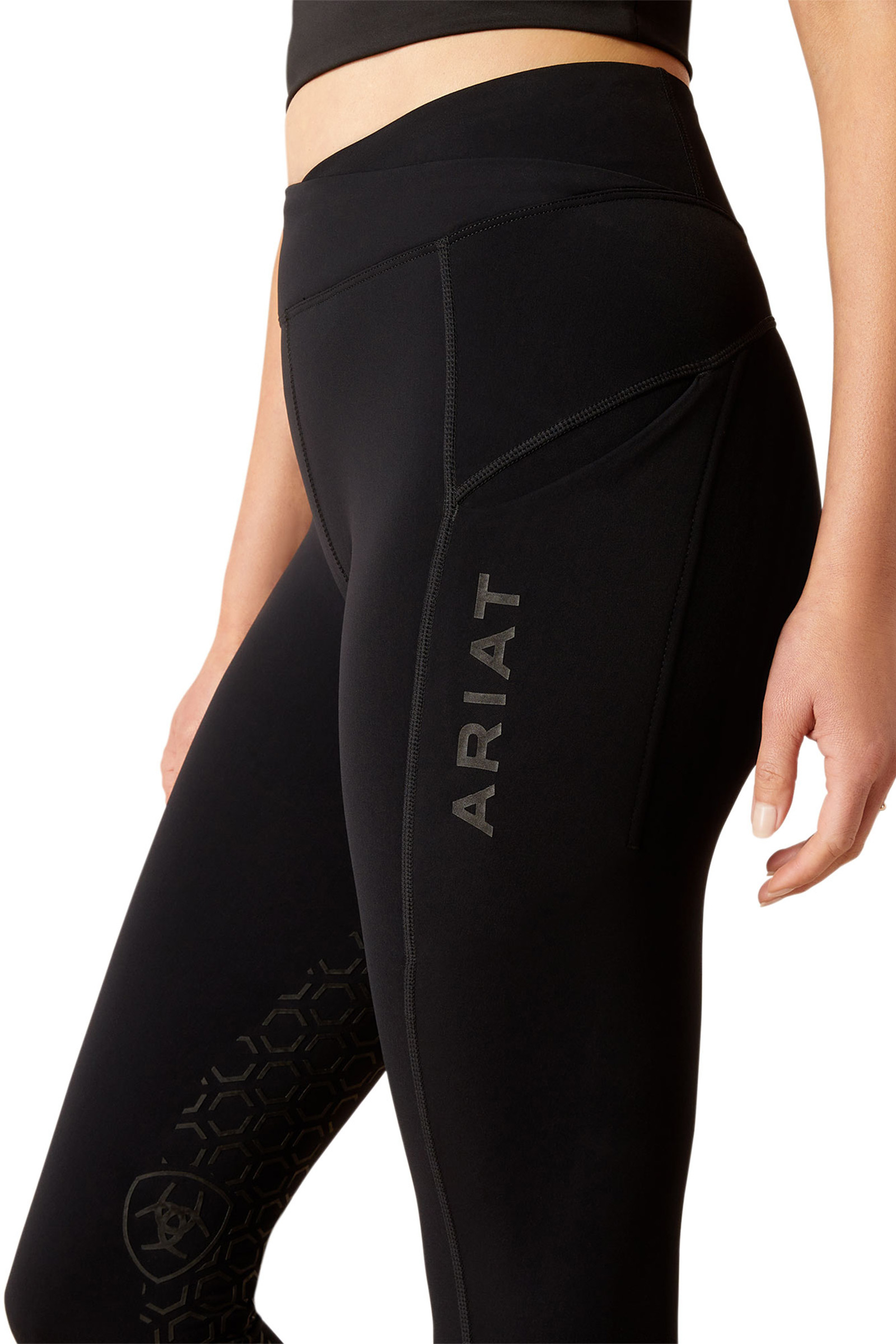  ARIAT Women's Attain Thermal Knee Patch Insulated Grip Tight  Black Size X-Small : Clothing, Shoes & Jewelry
