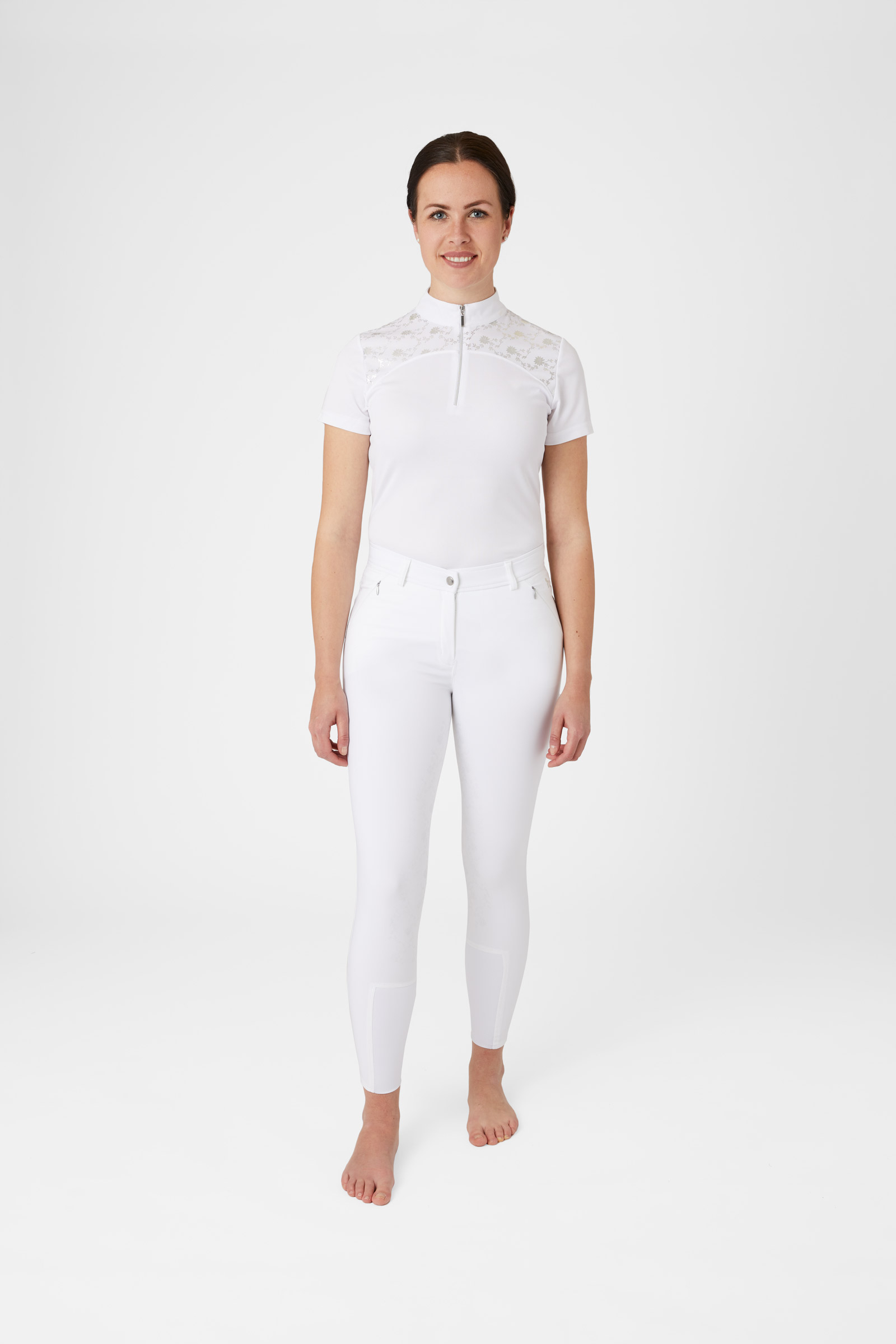 Horze Kaitlin Womens Full Seat Breeches - White – Extreme Tack