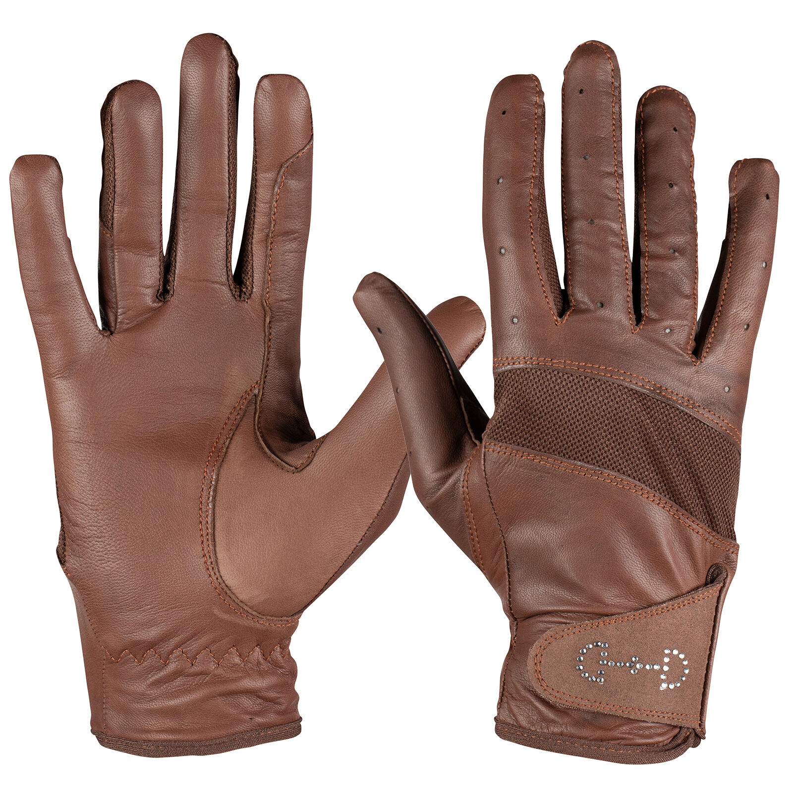 Ladies leather sales riding gloves